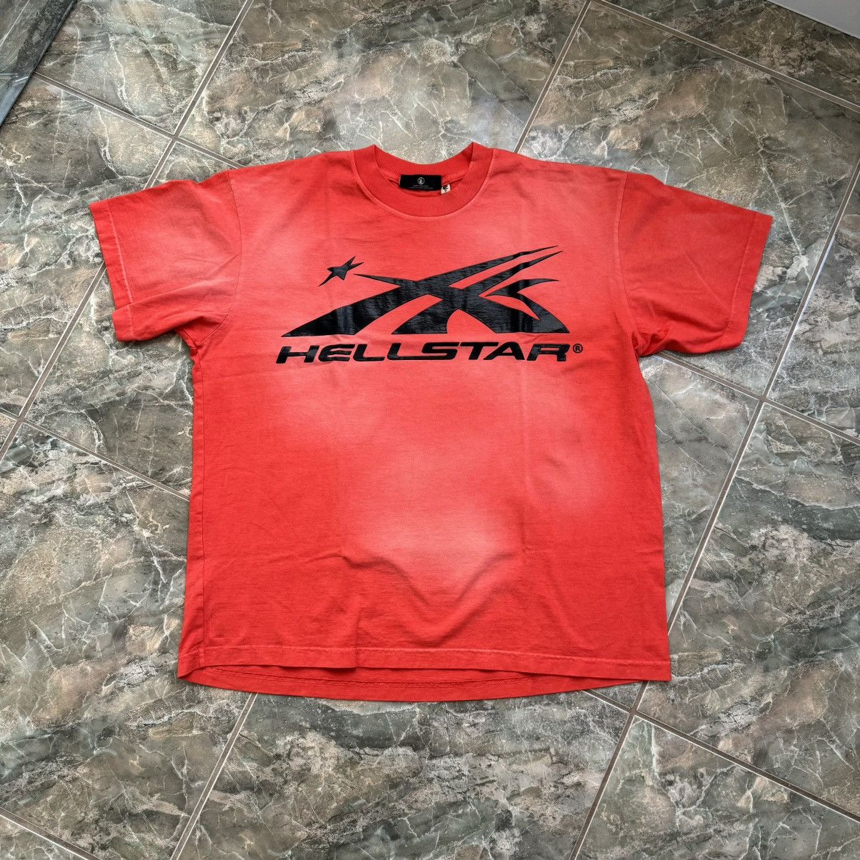 Hellstar Hellstar Sports Logo Gel T Shirt Red Grailed