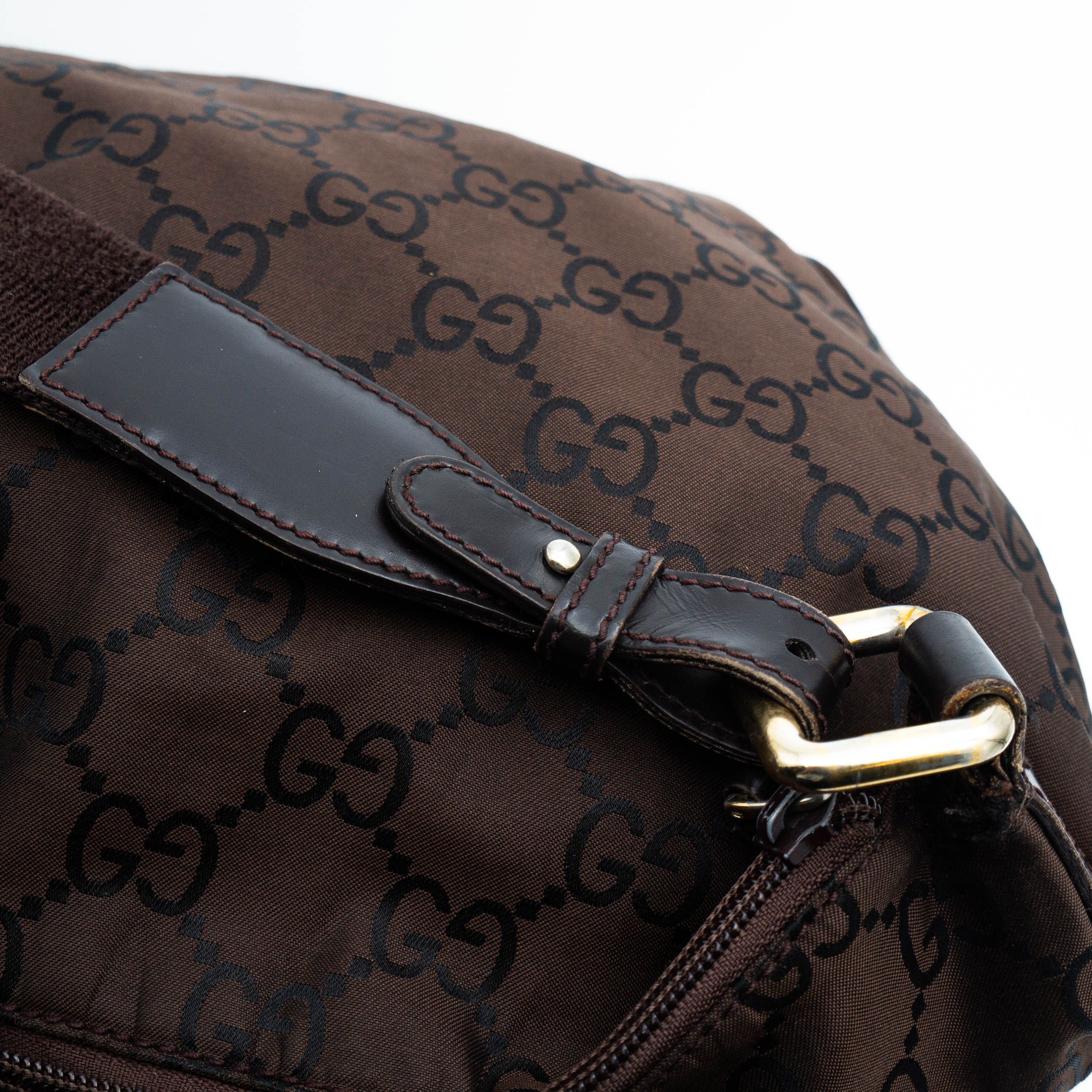 Gucci GUCCI 190628 GG Brown Nylon Monogram Shoulder Bag Size ONE SIZE - 3 Thumbnail