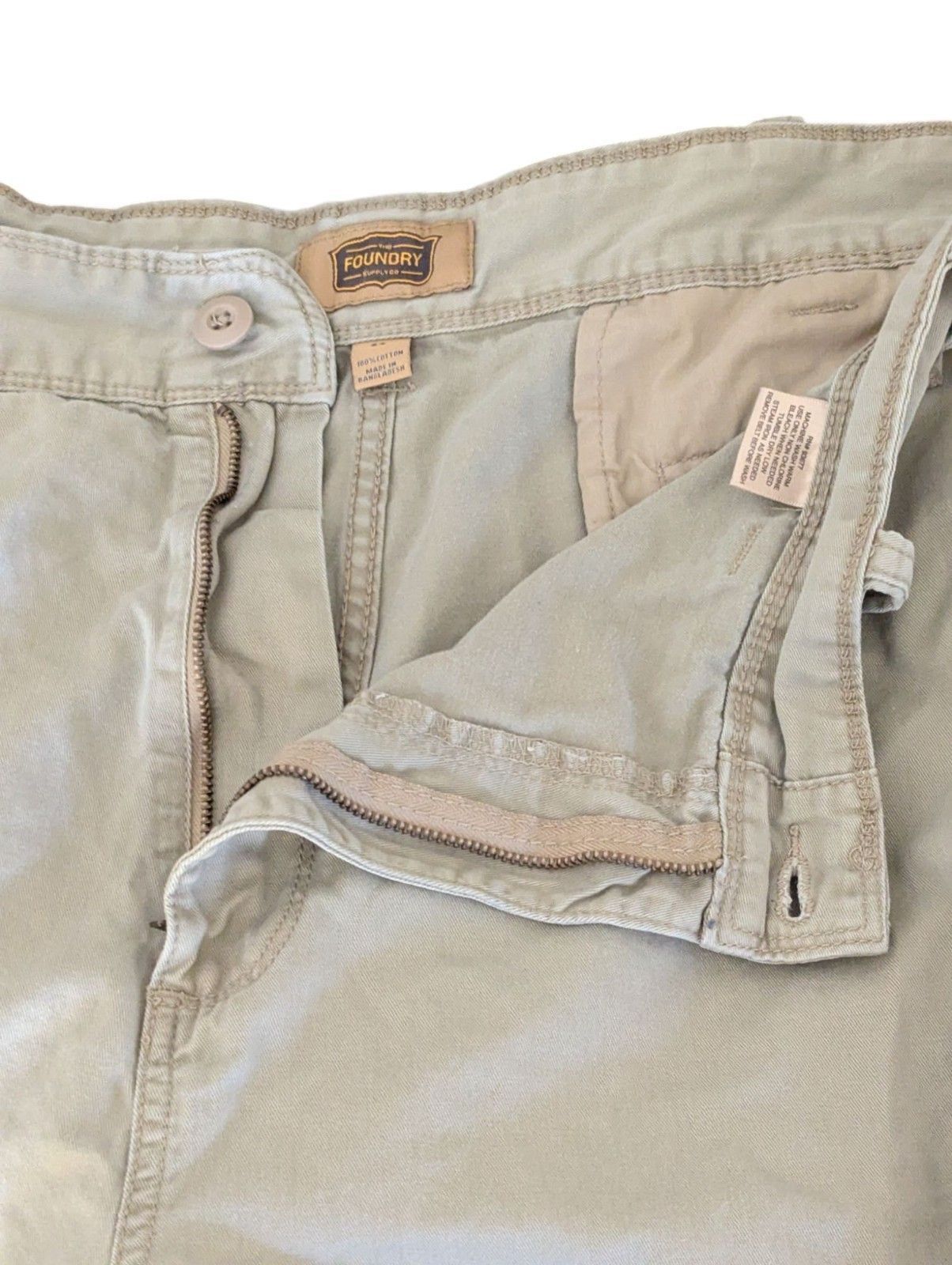 Other Foundry Supply Mens Cargo Shorts Khaki Size 52 100% Cotton Size US 44 / EU 60 - 6 Thumbnail