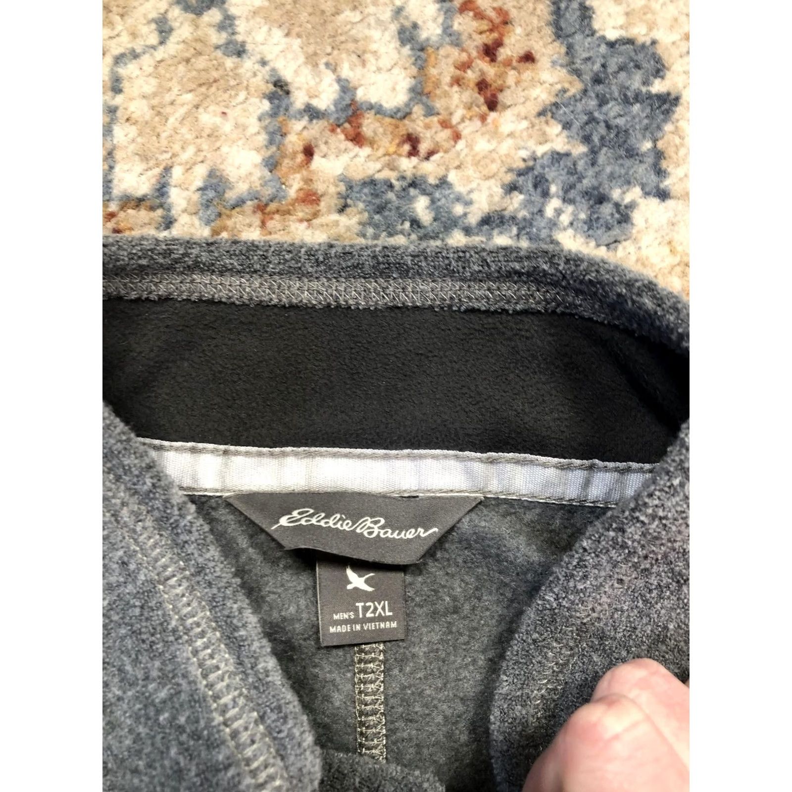 Eddie Bauer Eddie Bauer Sweater Mens 2XLT Gray Fleece Quarter Zip Mock Neck Pullover Outdoor Size US XXL / EU 58 / 5 - 7 Thumbnail