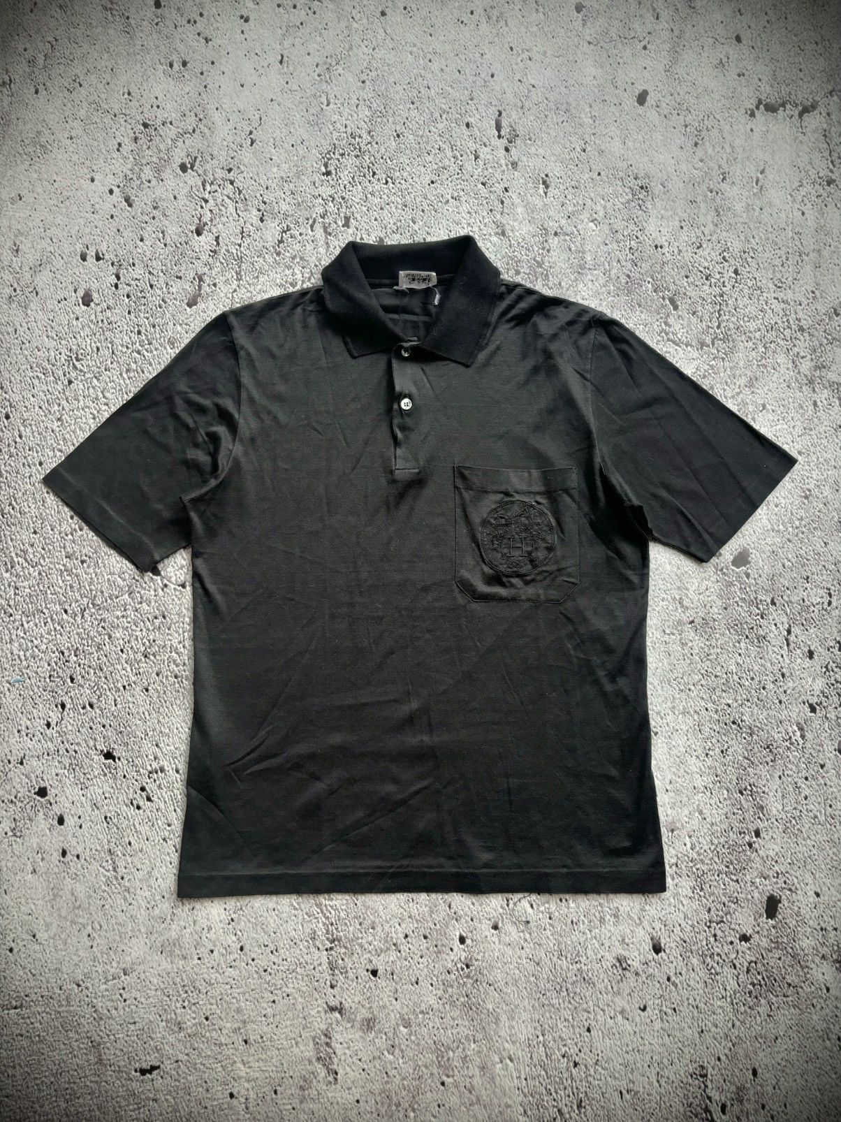Hermes Vintage Hermes Paris Pocket black shirt Size US M / EU 48-50 / 2 - 1 Thumbnail