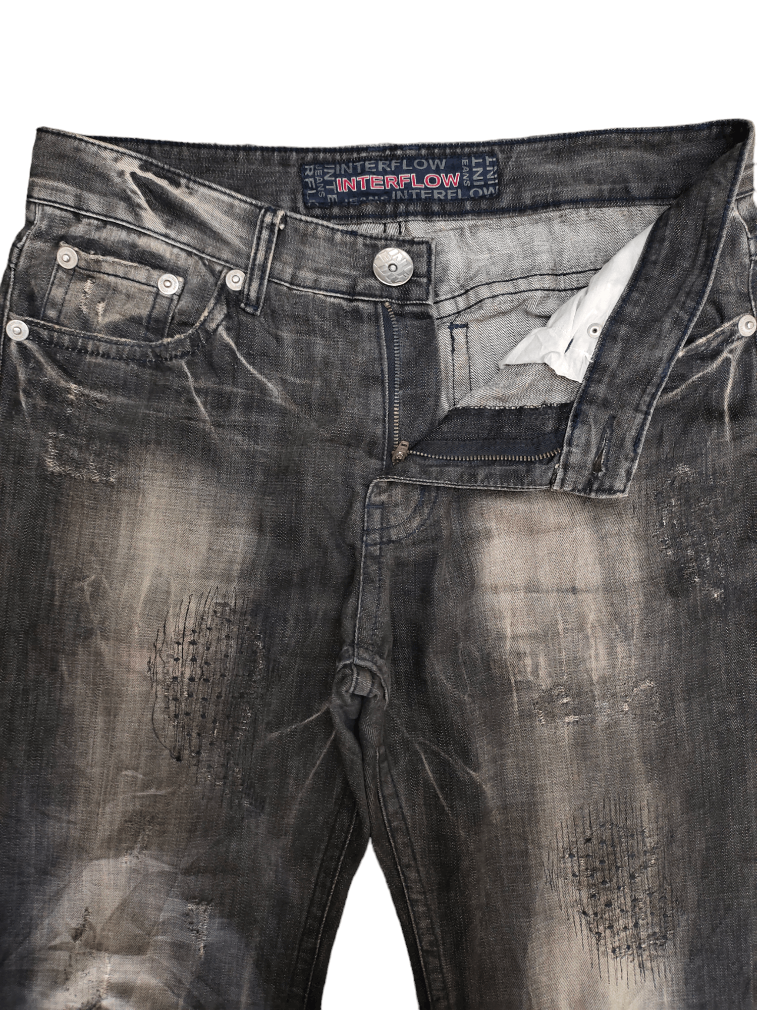 Hysteric Glamour Wide Leg Jeans Interflow Clawmark Denim Jeans Size US 32 / EU 48 - 9 Thumbnail