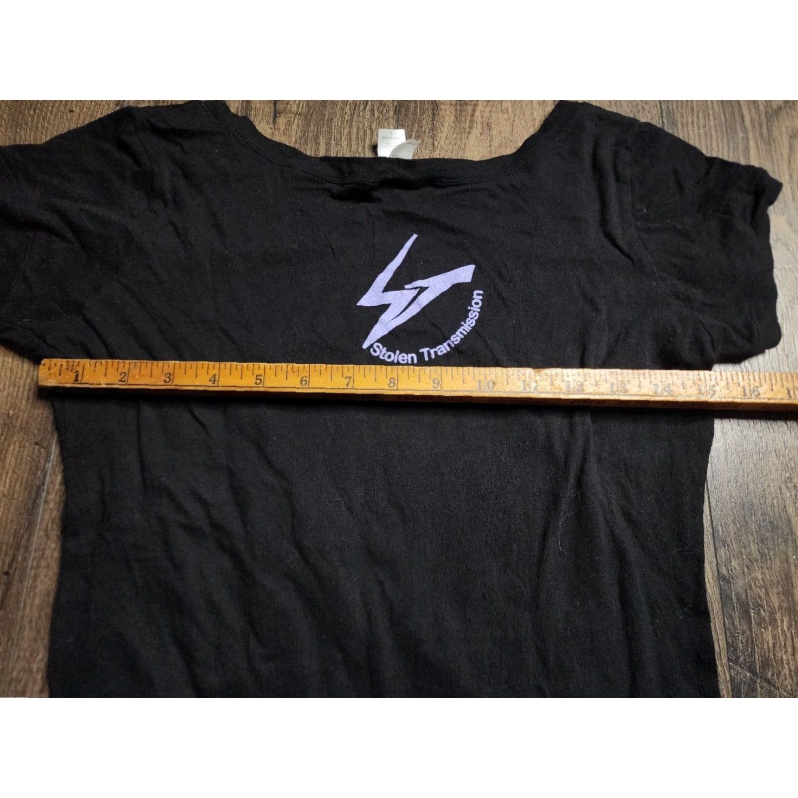 Next Level Next Level Officially Licensed Stolen Transmission Record Label T-Shirt Casual Slim Fit Juniors Large Black Music Love Womens Size L / US 10 / IT 46 - 3 Thumbnail