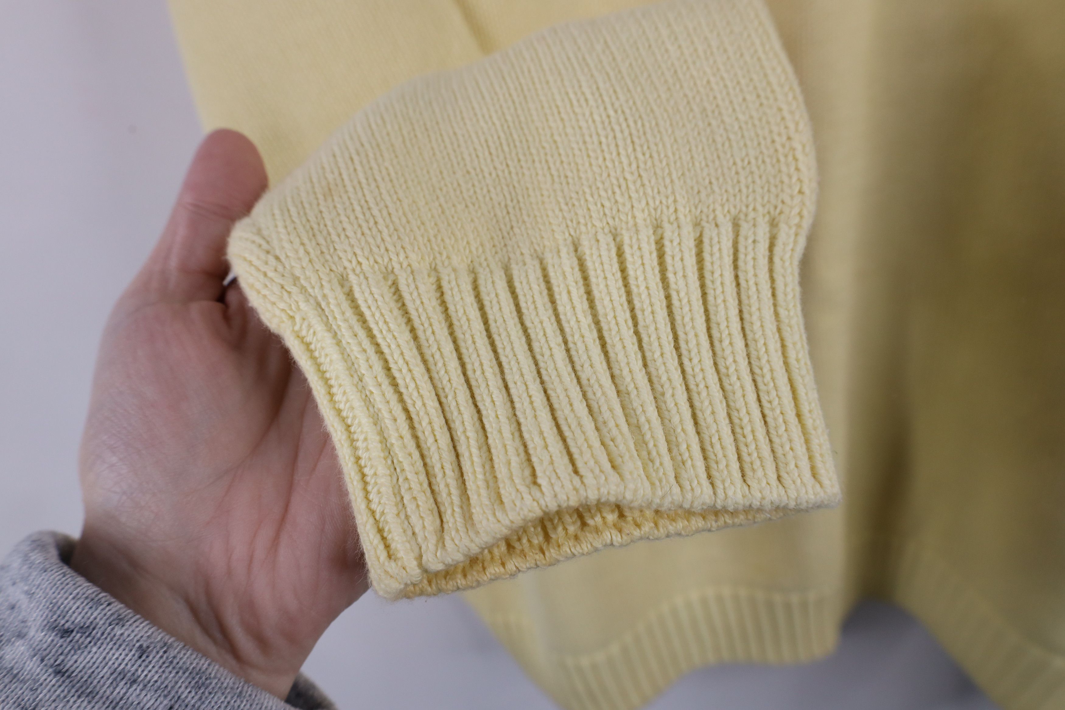 Lands' End × Vintage Vintage 90s Lands End Blank Cotton Knit Crewneck Sweater USA Size US L / EU 52-54 / 3 - 6 Thumbnail