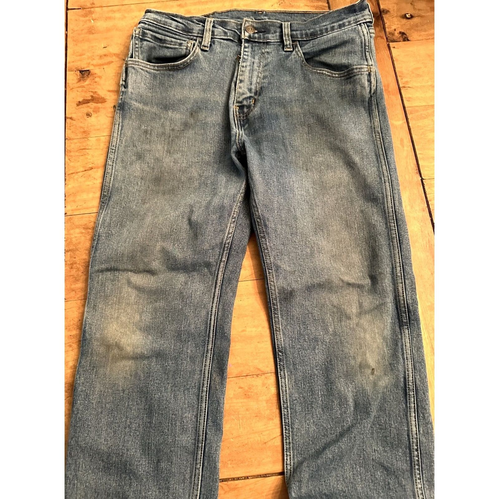 Levi's Levi's Jeans Mens 31x30 Regular Taper Blue Denim Dark Wash Workwear Fit Size US 31 - 7 Thumbnail