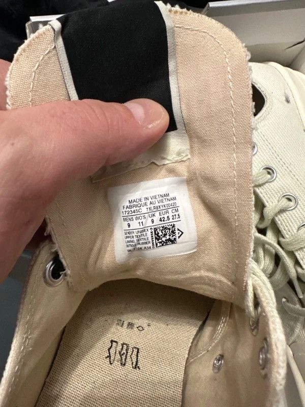 Rick Owens Rick Owens x Converse low -Top Sneakers Size US 9.5 / EU 42-43 - 4 Thumbnail