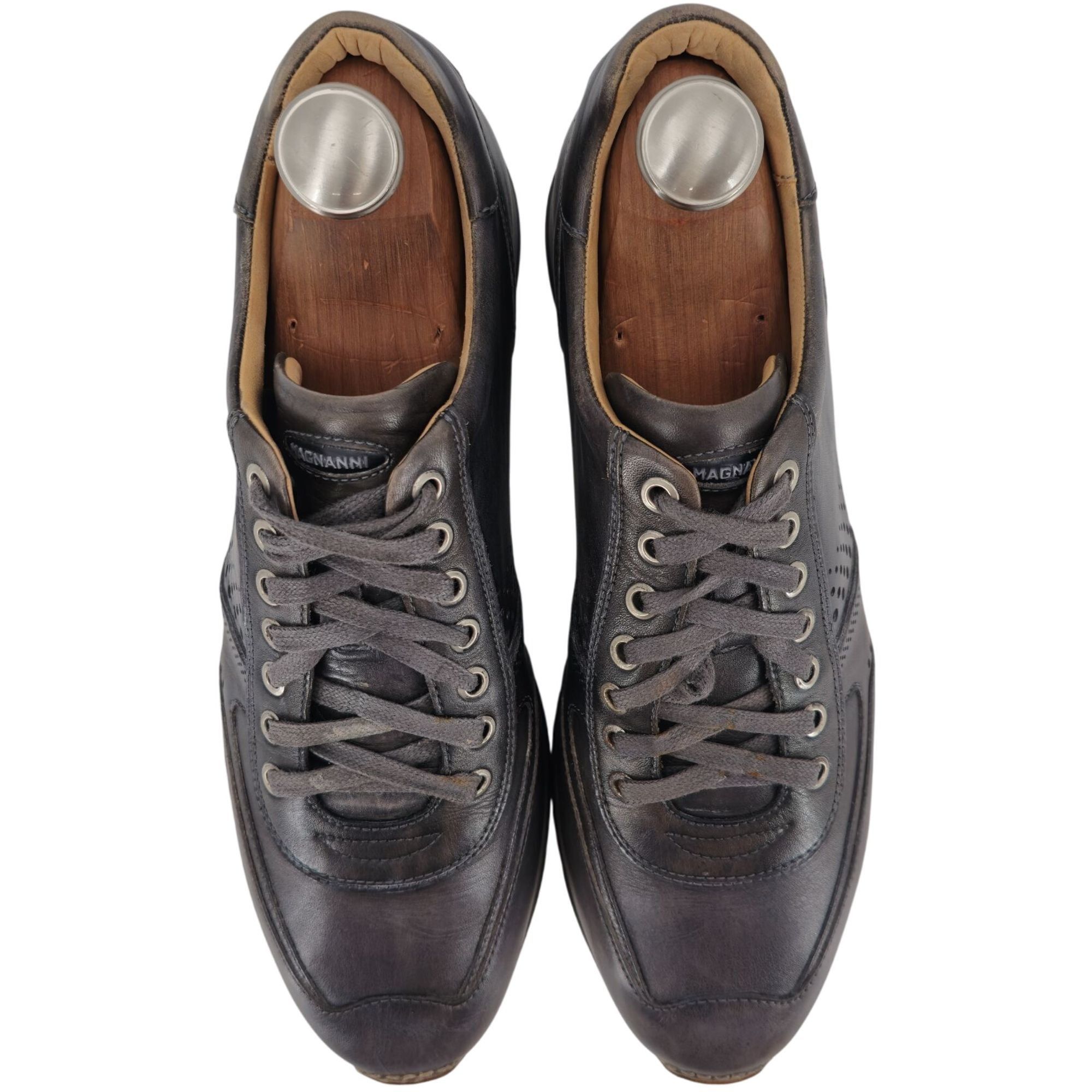 Magnanni Magnanni Spain Patina Gray Leather Fashion Sneakers Mens 9M Size US 9 / EU 42 - 11 Thumbnail
