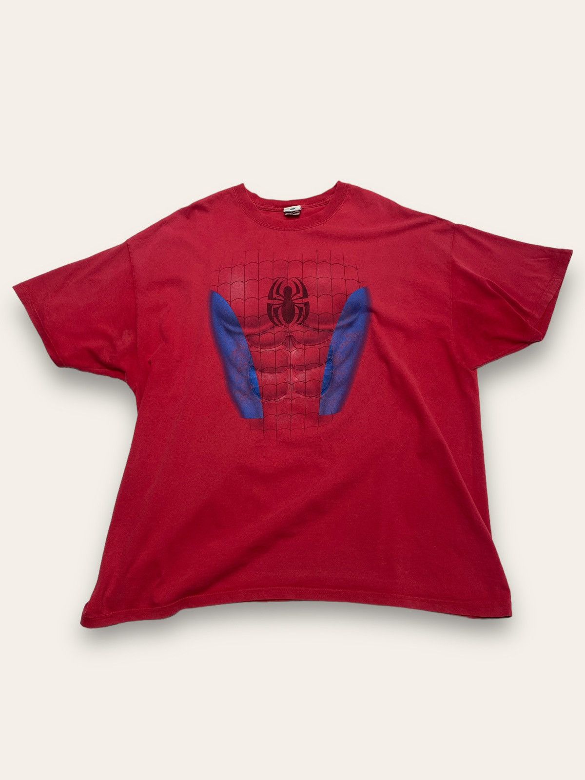 Marvel Comics Vintage SPIDER MAN The Movie Red Big 3D Logo Breast Y2k Size US XXL / EU 58 / 5 - 1 Thumbnail