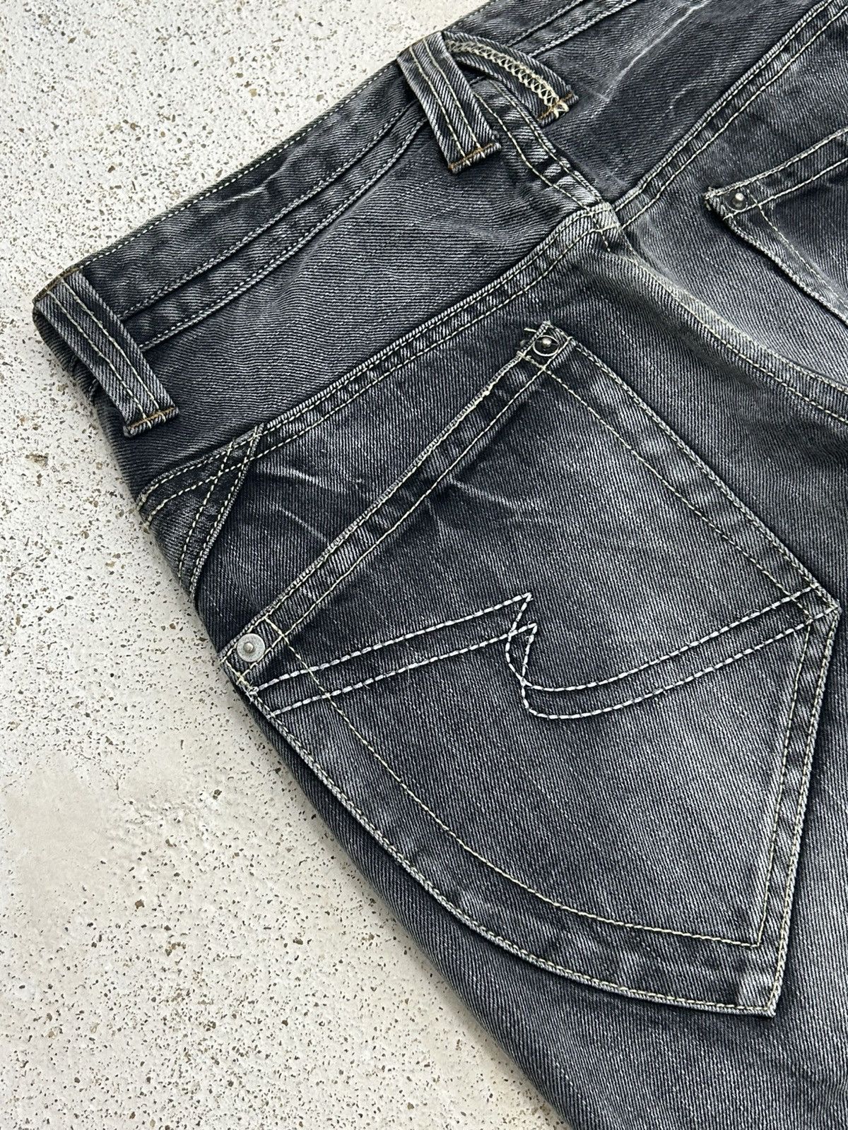 Tornado Mart Y2k Flared Semantic Design Gray Washed Size US 30 / EU 46 - 9 Thumbnail