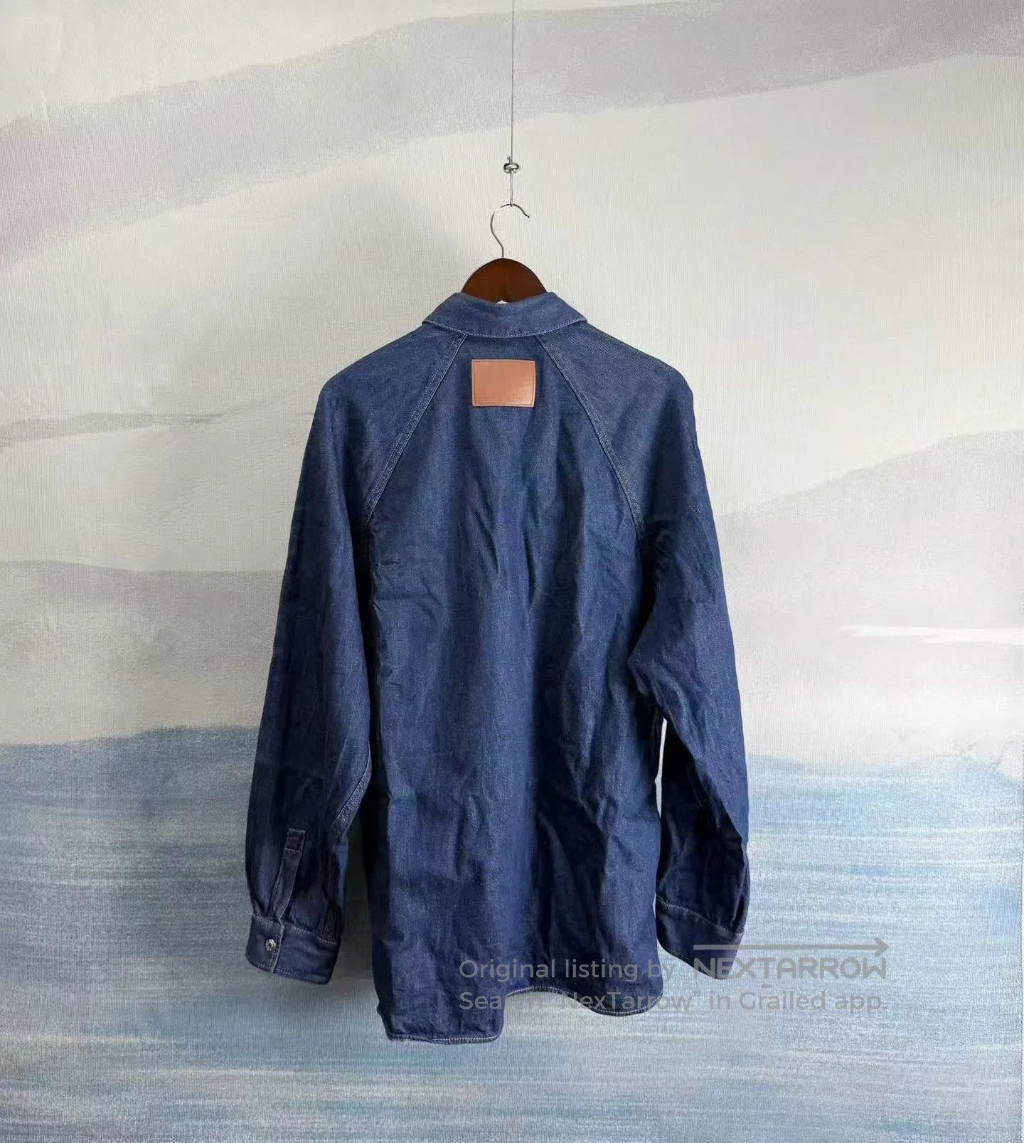 Dior Dior Dark Blue Double Pocket Denim Shirt with Leather Patc Size S / US 4 / IT 40 - 3 Thumbnail