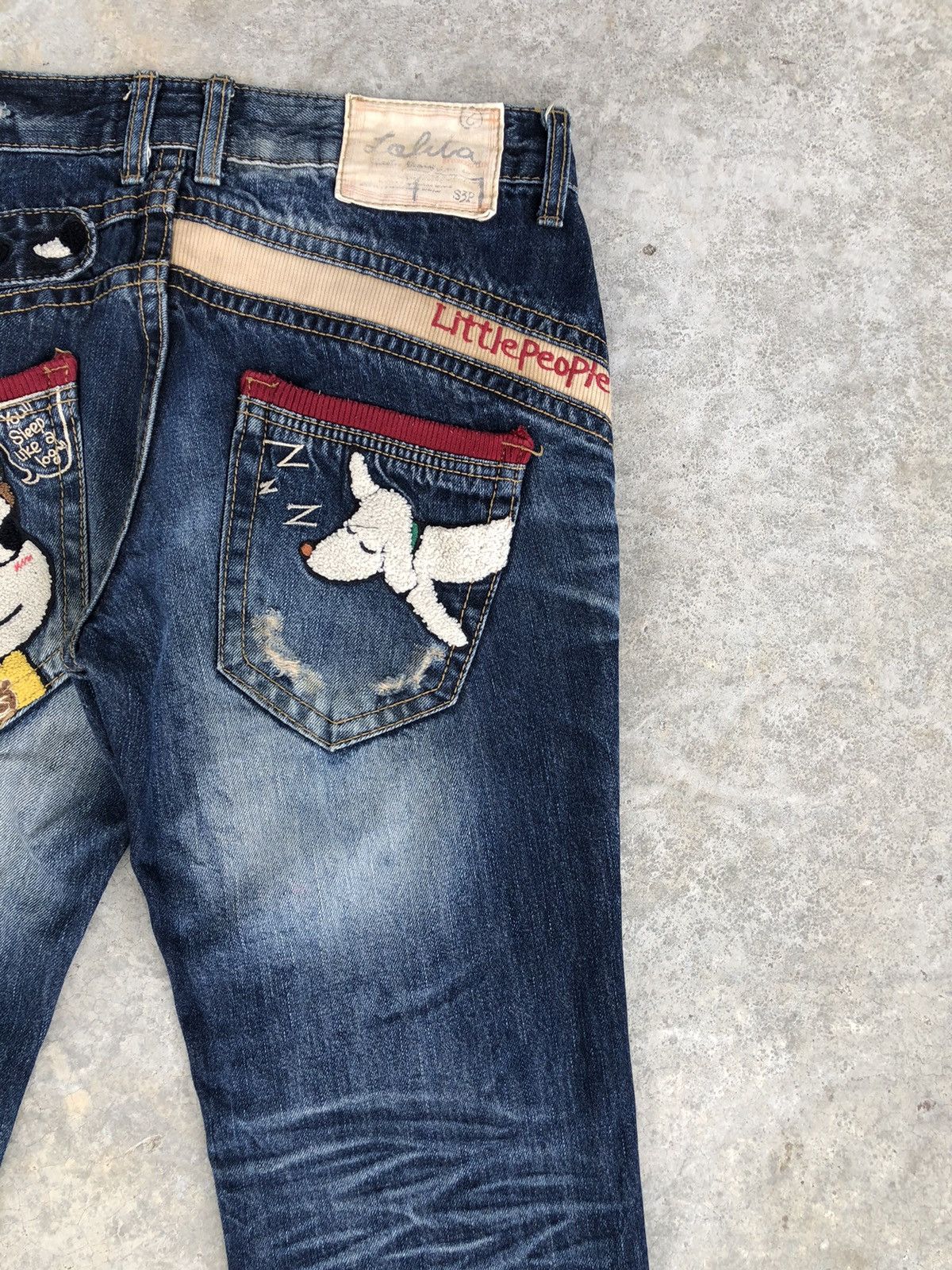 Japanese Brand Rare Yoshitomo Nara Lolita Dog Distressed Jeans Size US 32 / EU 48 - 10 Thumbnail