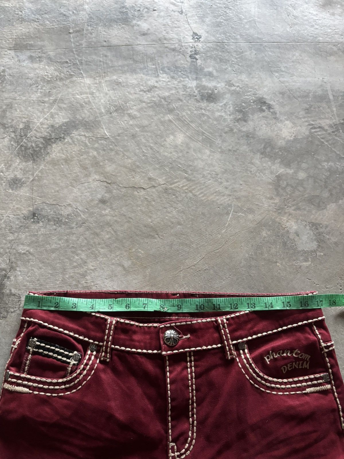 Japanese Brand PHANTOM DENIM chrome hearts inspired style cross punk goth Size US 34 / EU 50 - 18 Thumbnail