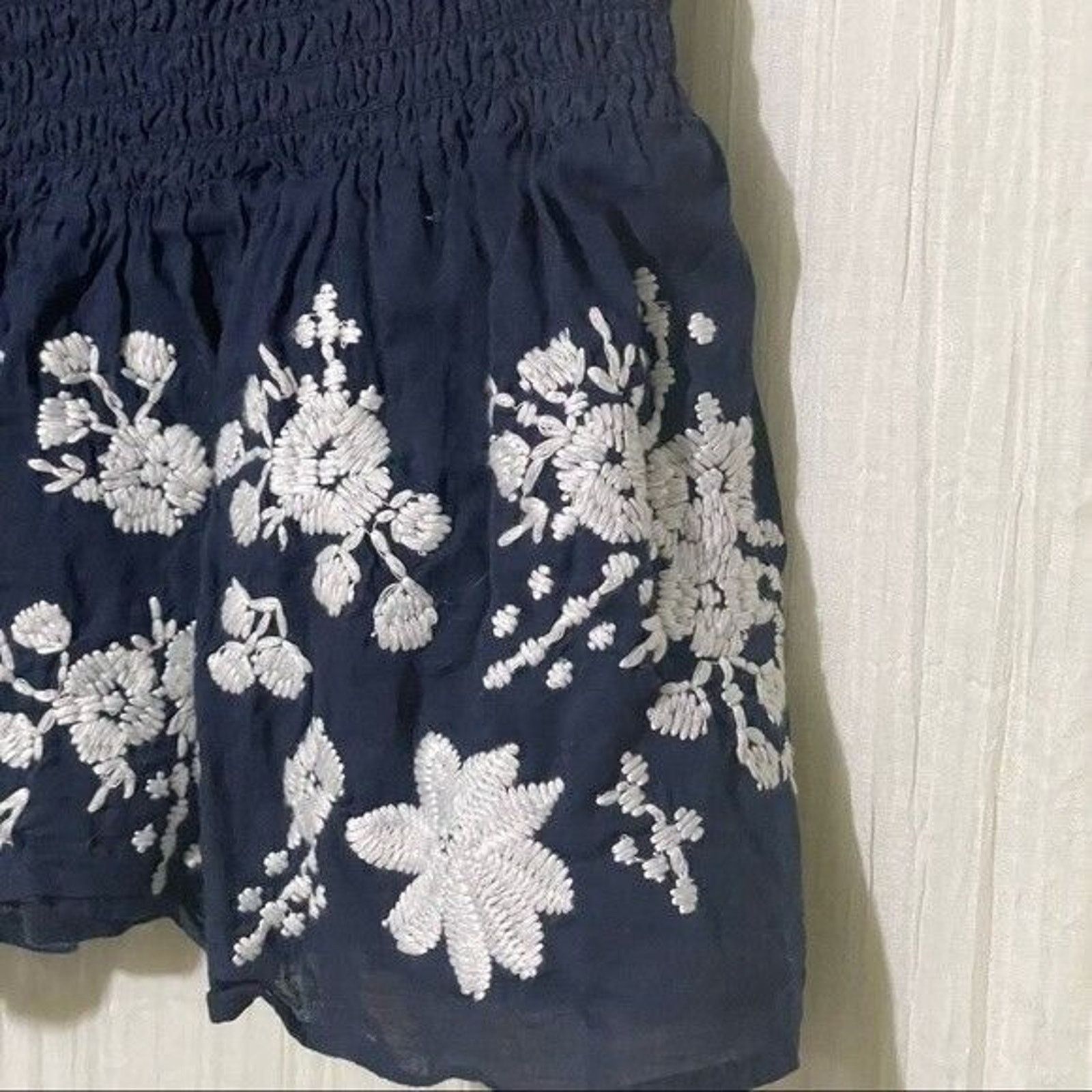 Other Point Sur Skirt Pull-On Stretch Navy & White Floral Small Size 27" / US 4 / IT 40 - 13 Thumbnail