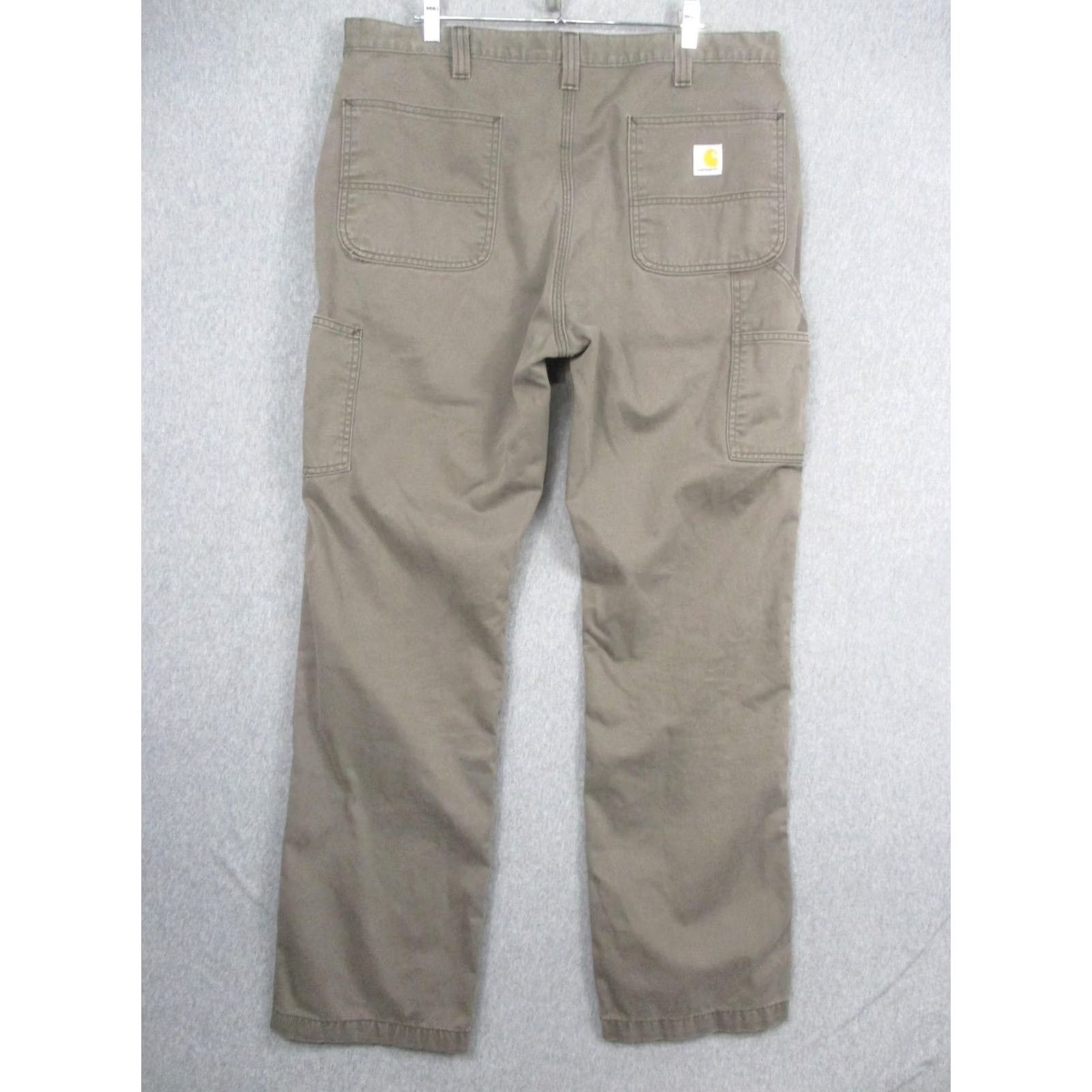 Carhartt Carhartt Pants Mens 38x34 Brown Relaxed Fit Carpenter Canvas Workwear Utility Size US 38 / EU 54 - 6 Thumbnail