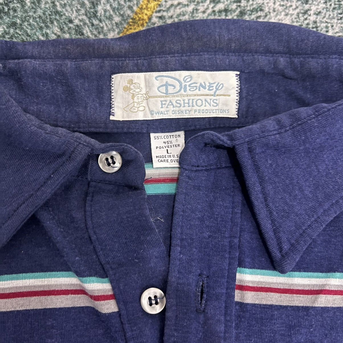 Disney × Vintage Vintage Mickey Stripe Collar Size US L / EU 52-54 / 3 - 2 Thumbnail