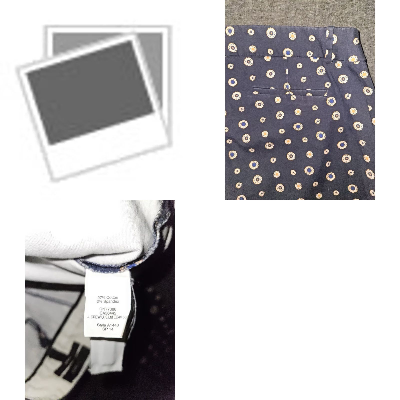 J.Crew J.Crew Minnie Crop Pants Women's 14 Geometric AOP Side Zip Preppy Workwear Shirt? Size 36" / US 14 / IT 50 - 7 Thumbnail