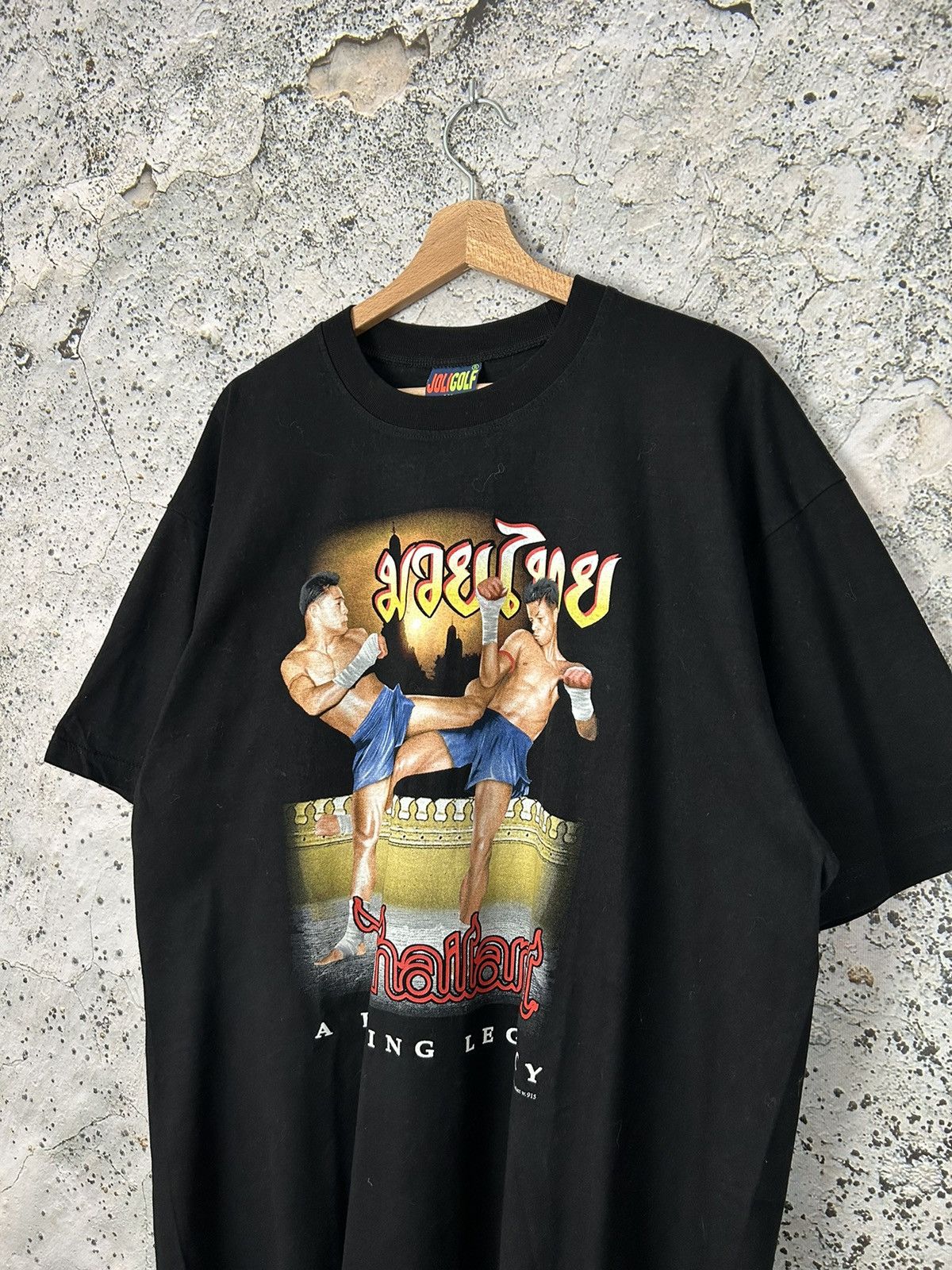 Vintage Vintage Muay Thai Thailand Graphic Tee Fighting 90s Size US XL / EU 56 / 4 - 2 Thumbnail