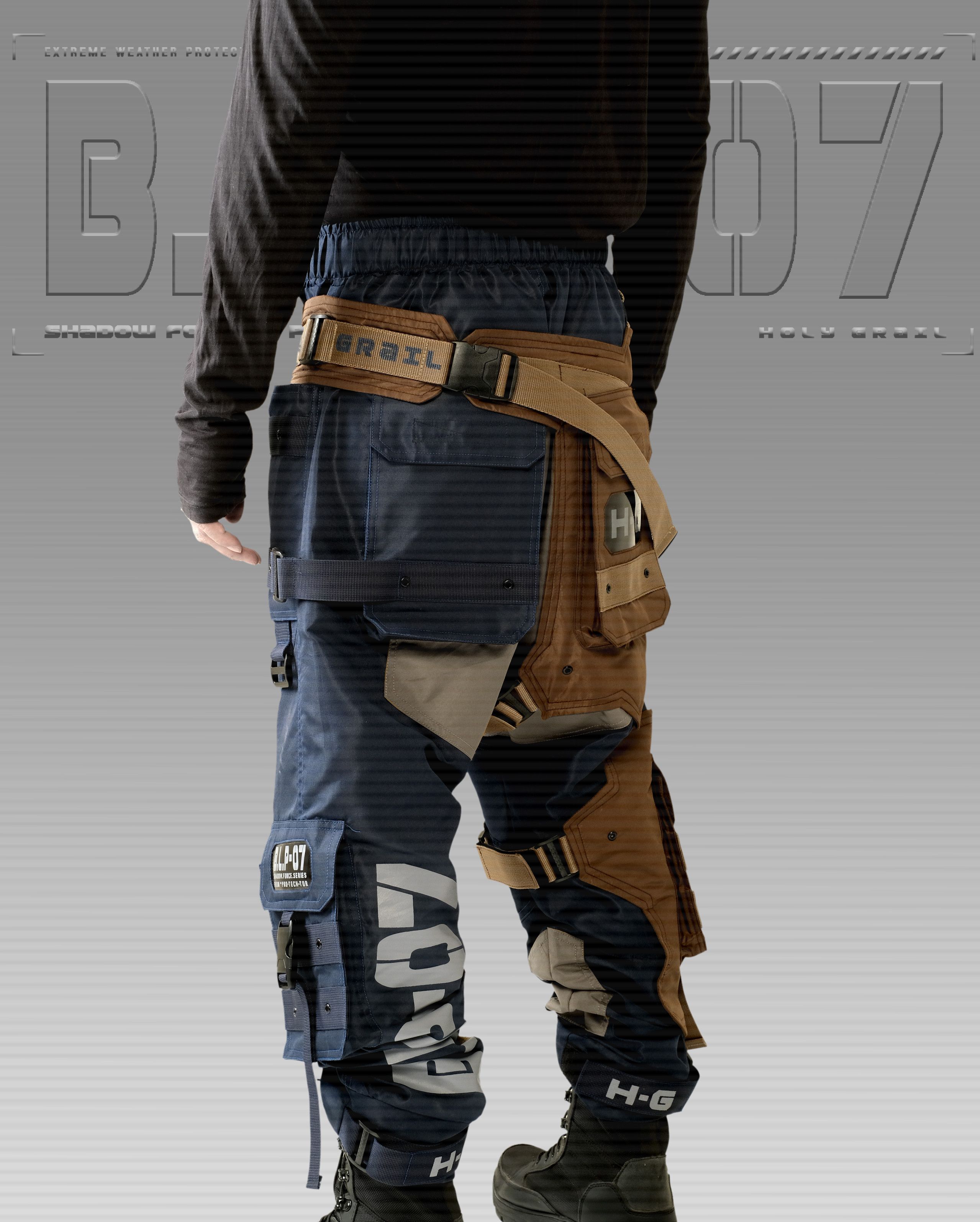 Hi Tec H-G PRO-TECH-TOR "SHADOW FORCE" TECHWEAR CYBERPUNK HOLYGRAIL Size US 34 / EU 50 - 8 Thumbnail