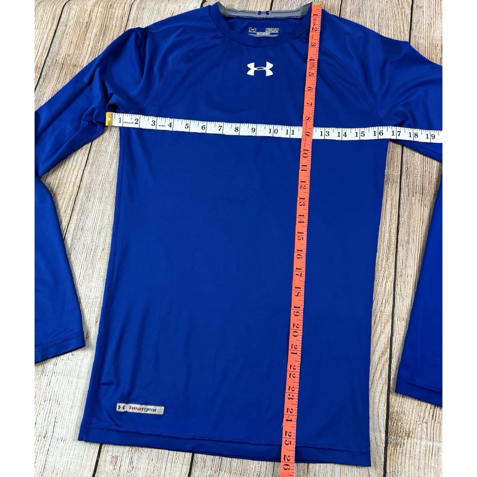 Under Armour Mens Under Armour Blue Long Sleeve Compression HeatGear Base Layer Shirt M Medium Size US M / EU 48-50 / 2 - 3 Thumbnail