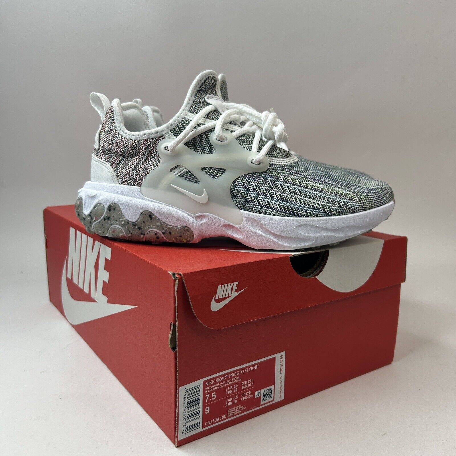 Nike Nike React Presto Flyknit “Recycled Canvas Pack” 2023 Size US 7.5 / EU 40-41 - 1 Thumbnail