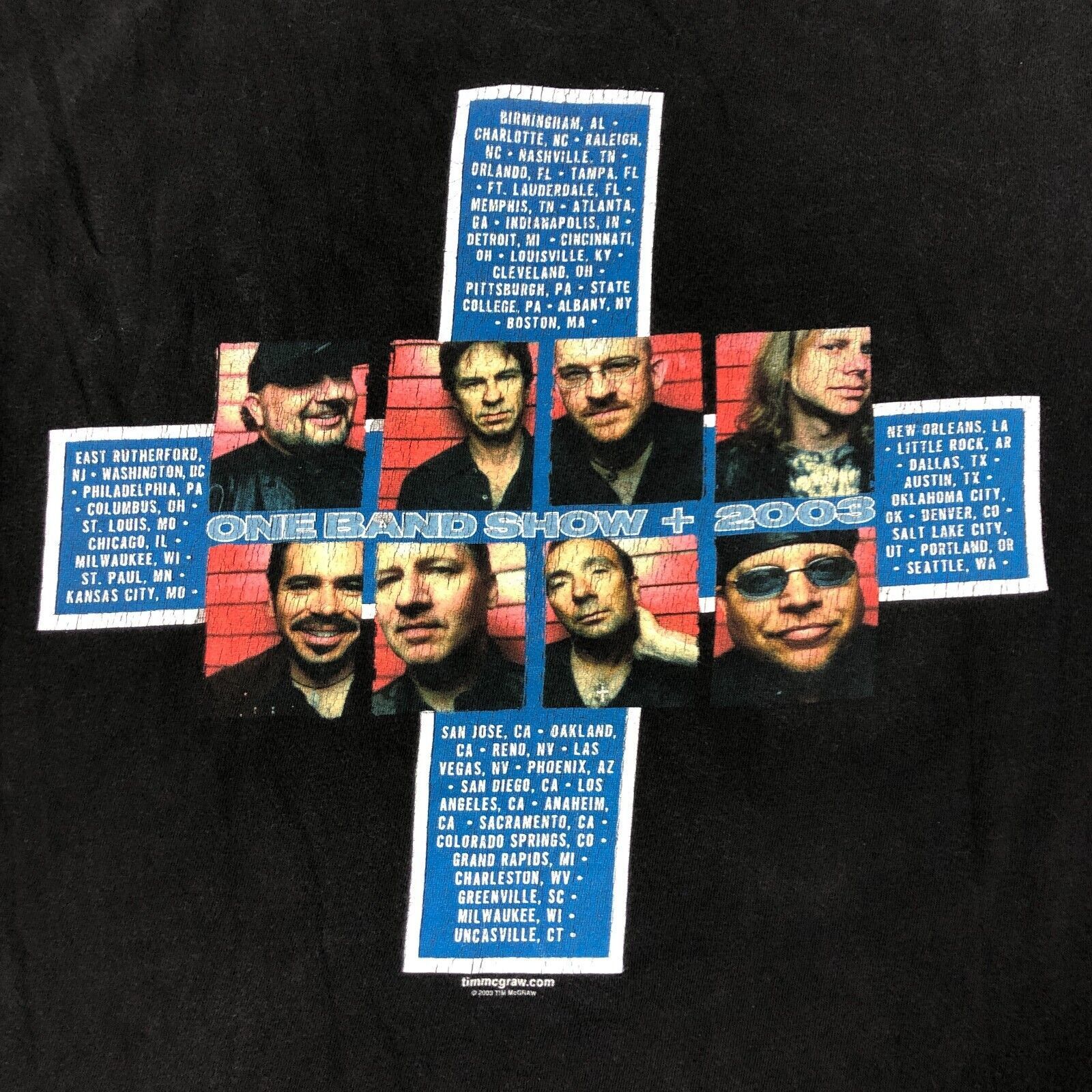 Vintage 2003 Tim McGraw Country Music Tour Tee T Shirt Black Size XL Size US XL / EU 56 / 4 - 5 Thumbnail