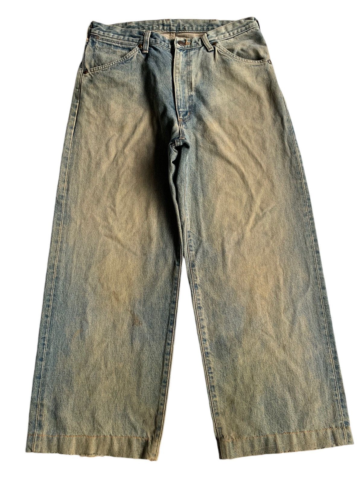 Japanese Brand Vintage Wranger Baggy Faded Selvedge Distressed Denim Size US 33 - 1 Thumbnail