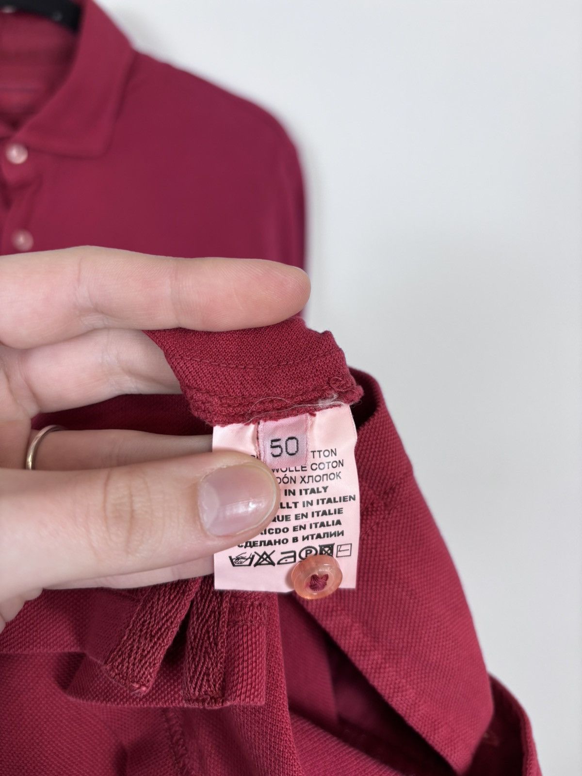 Gran Sasso Gran Sasso Vintage Men’s Red Long Sleeve Button Up Shirt Size US M / EU 48-50 / 2 - 10 Thumbnail