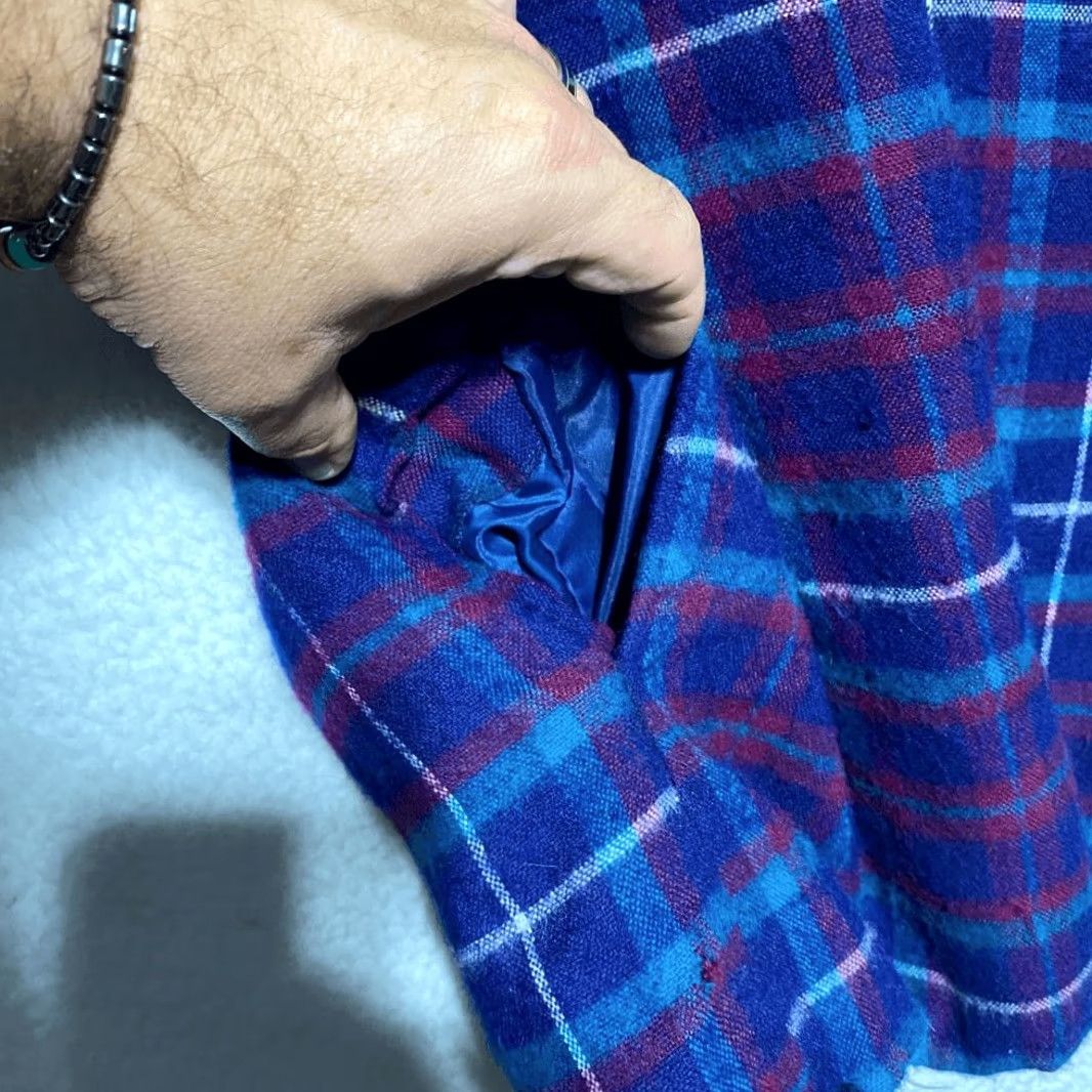 Vintage VINTAGE Pine Grove Men's Quilt Flannel Plaid Button Up Shirt Jacket Blue Medium Size US M / EU 48-50 / 2 - 4 Thumbnail
