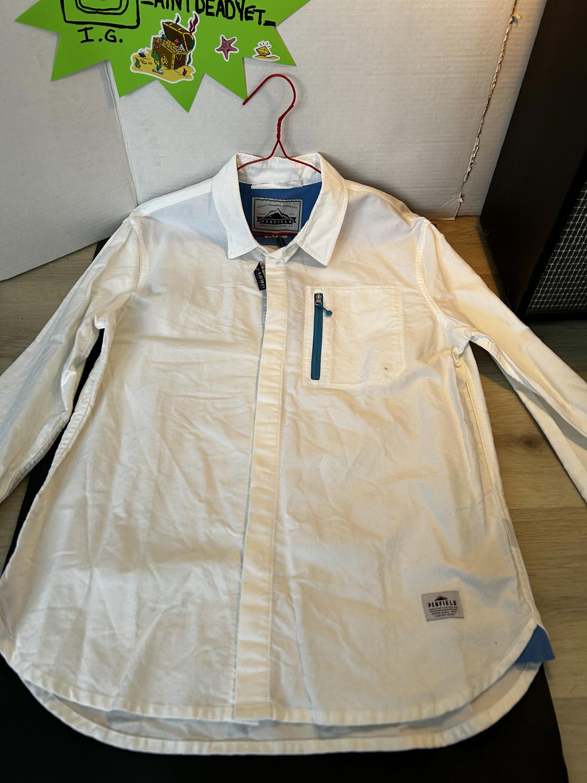 Pendleton Penfield Aspley Shirt White Blue details Men’s Size M NWT Size US M / EU 48-50 / 2 - 2 Thumbnail