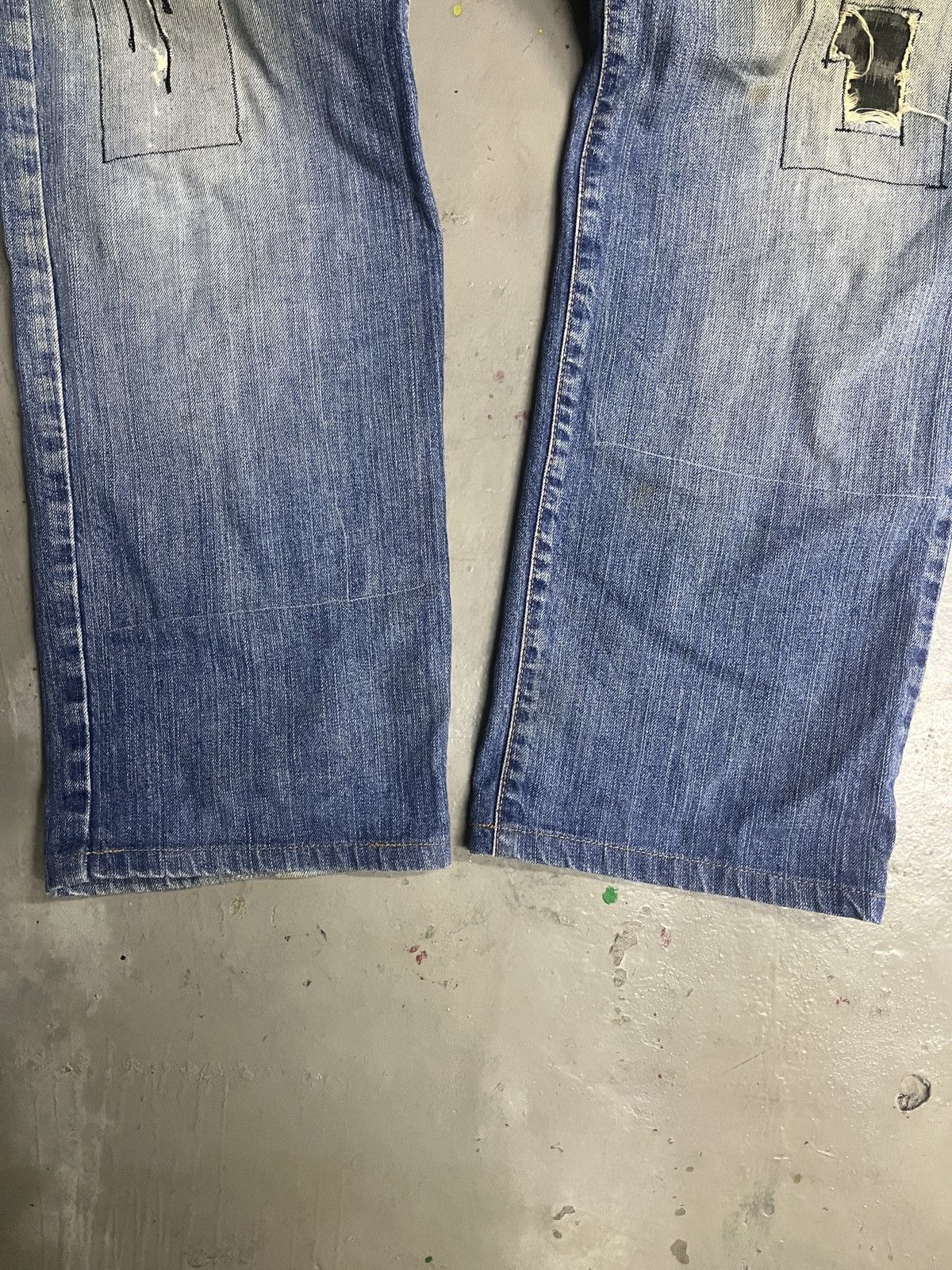 Dolce & Gabbana Vintage D&G Destroyed Mud Wash Patchwork Boro Jeans Size US 36 / EU 52 - 4 Thumbnail