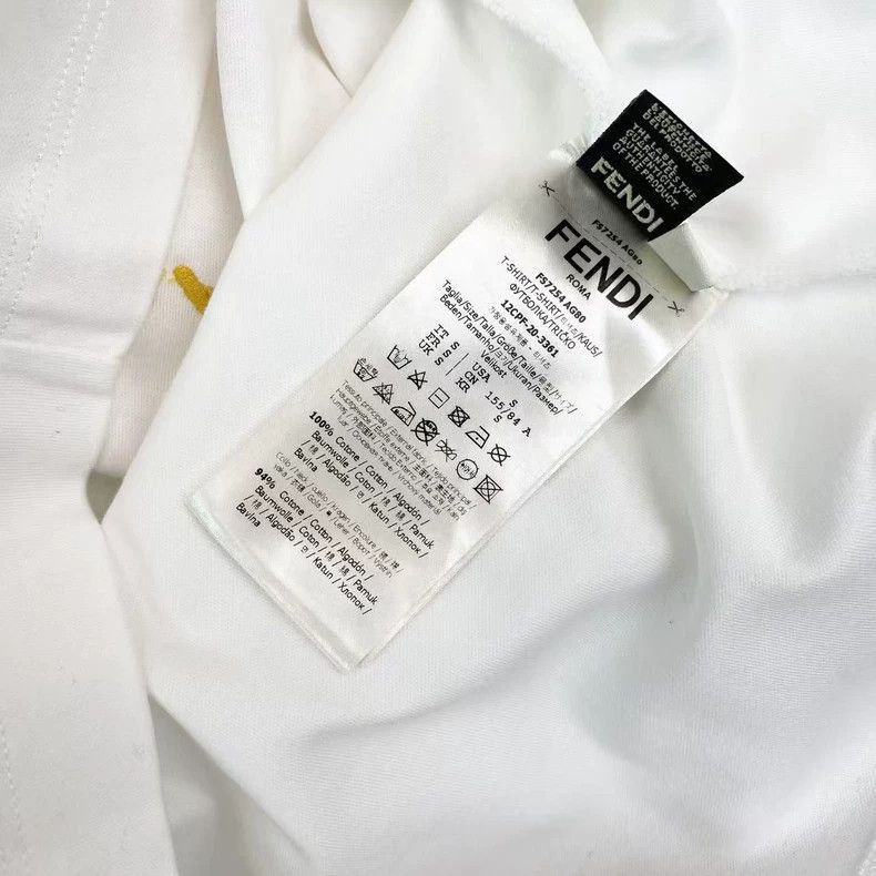 Other Fendi White logo embroidered short sleeves Size US S / EU 44-46 / 1 - 4 Thumbnail
