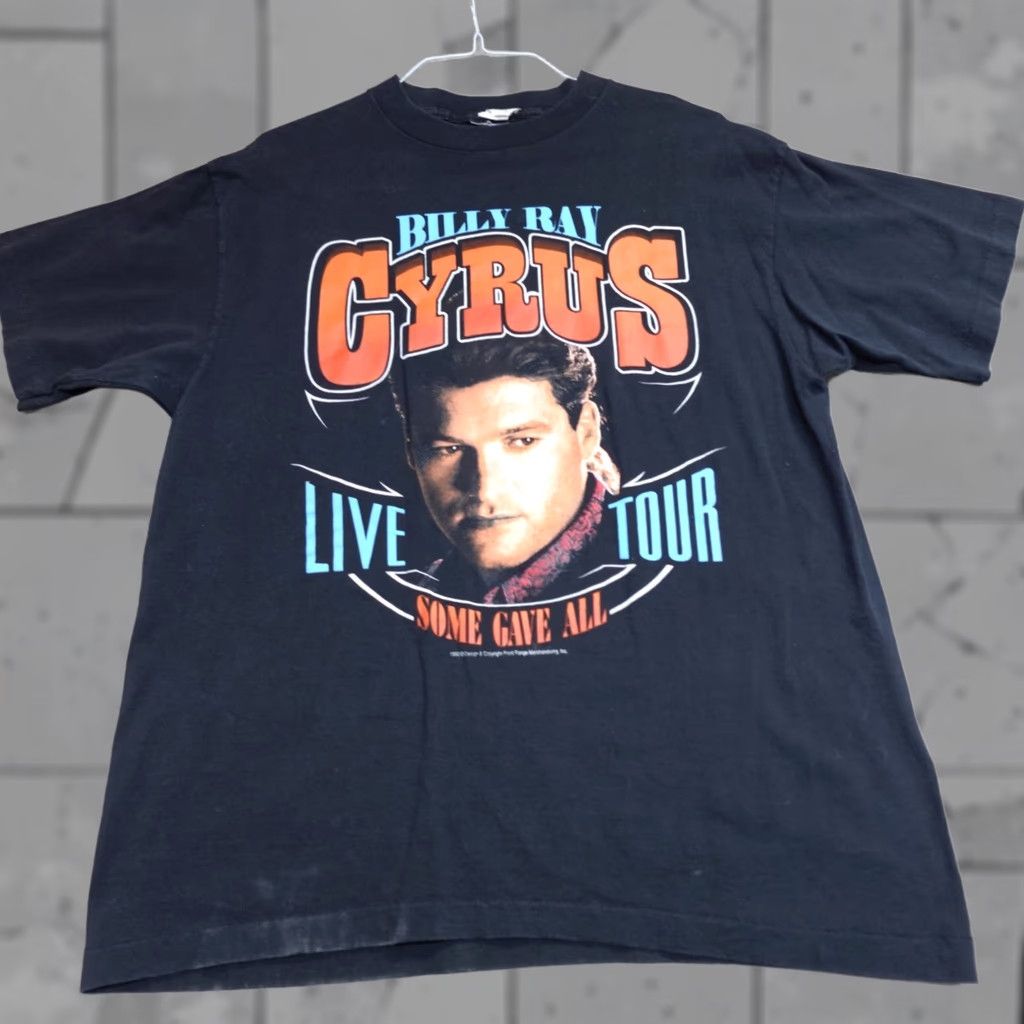 Vintage VINTAGE Billy Ray Cyrus Shirt Large Black Double Sided 1992 Some Gave All Tour Shirts Mens L Black Size US L / EU 52-54 / 3 - 1 Thumbnail