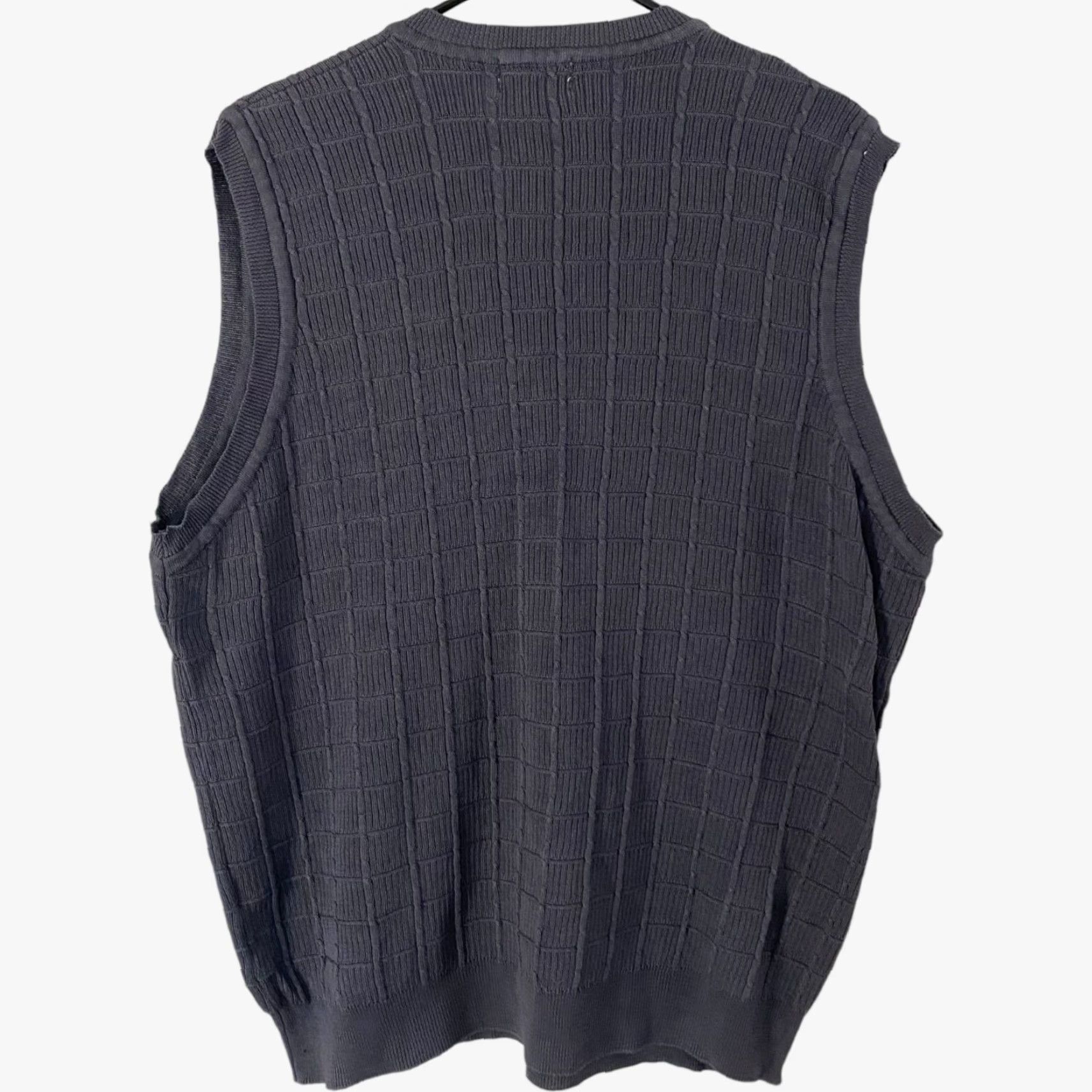 Vintage VINTAGE Ping V-Neck Sweater Vest Mens Large Gray Textured Knit Golf Pullover Shirt Size US L / EU 52-54 / 3 - 3 Thumbnail