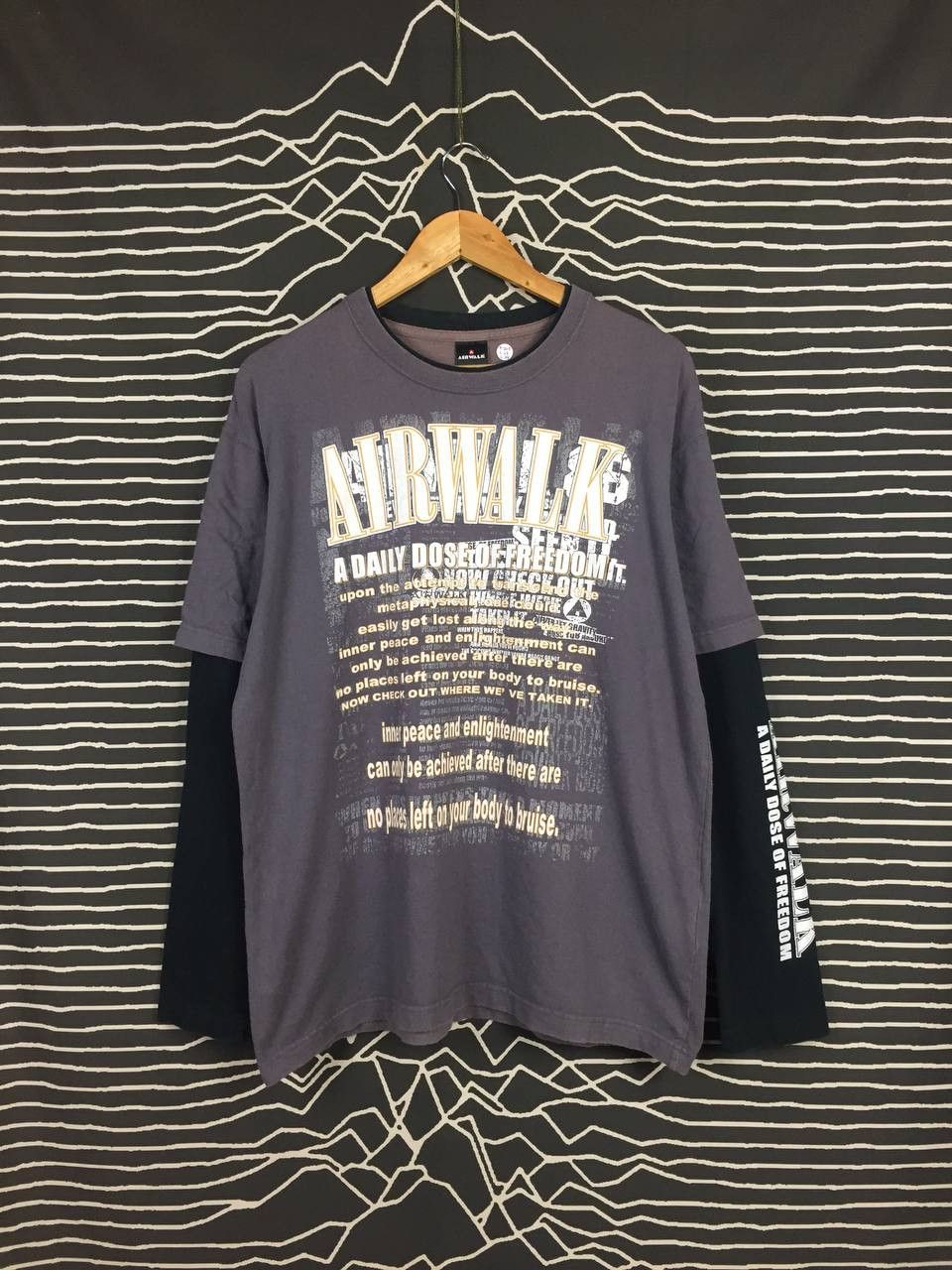 Airwalk × Vintage Vtg 00s Airwalk A Daily Dose Of Freedom Skate Tee Size US XL / EU 56 / 4 - 1 Thumbnail