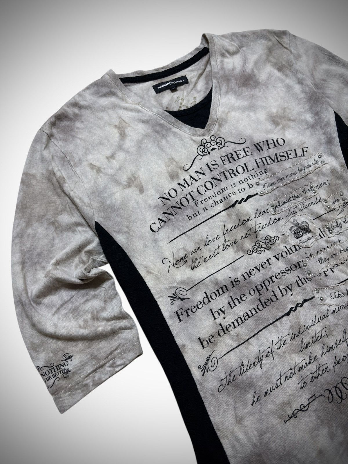 semanticdesign 2000’s Semanticdesign - Japanese Archive Punk Poem Crown Ts Size US M / EU 48-50 / 2 - 3 Thumbnail