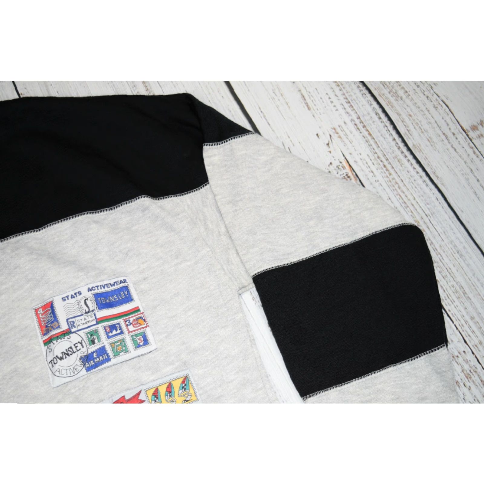 Vintage VINTAGE 1980s Stats Townsley Crewneck Sweatshirt Men’s XL Gray Heather Surf Sailing Hip Hop Unique Size US XL / EU 56 / 4 - 4 Thumbnail