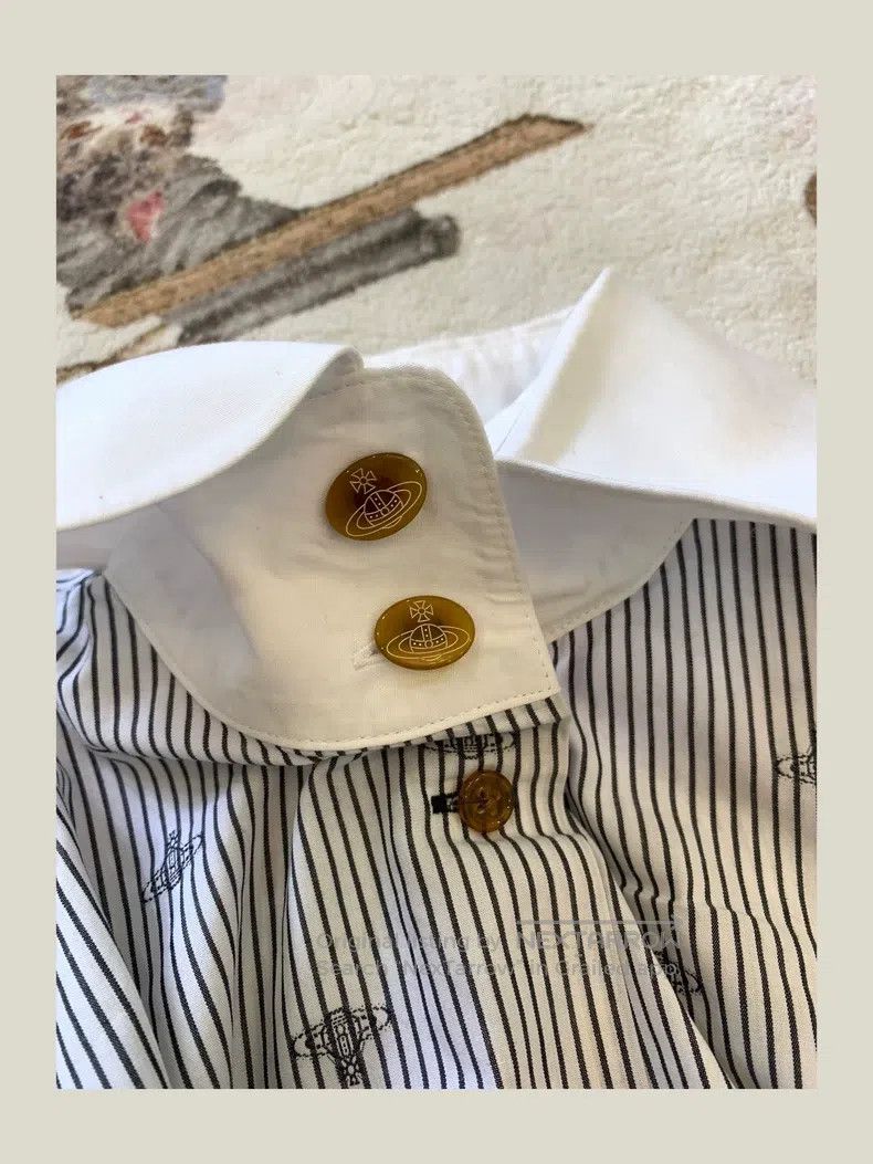 Vivienne Westwood Vivienne Westwood Striped all-print shirt Size L / US 10 / IT 46 - 4 Thumbnail