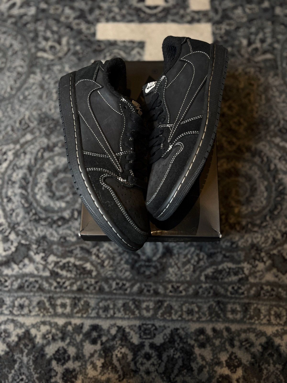 Jordan 1 Low “Travis Scott Black Phantom” Po Og Size 8.5