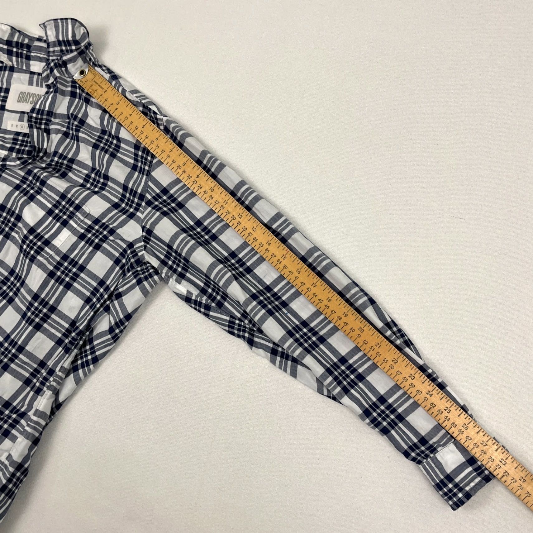 Vintage VINTAGE The Hero Shirt Grayson by Frank & Eileen Womens Medium 3 Blue Plaid Office Prep Size M / US 6-8 / IT 42-44 - 6 Thumbnail
