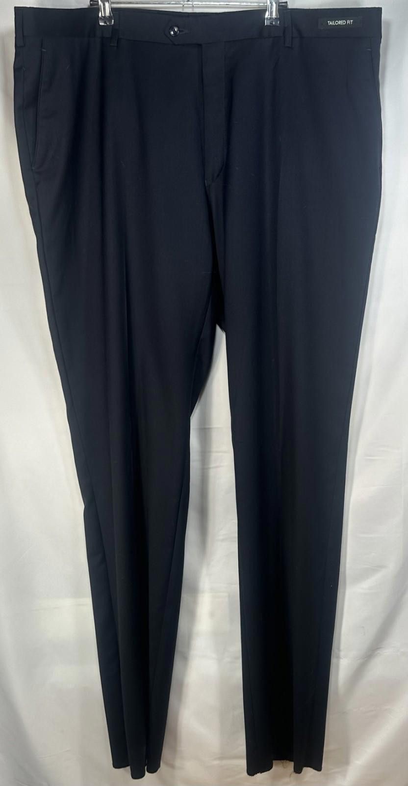 Jos. A. Bank Jos A Bank Uncuffed Tailor Wool Dress Pants Black Mens 44/37 Size US 44 / EU 60 - 1 Thumbnail