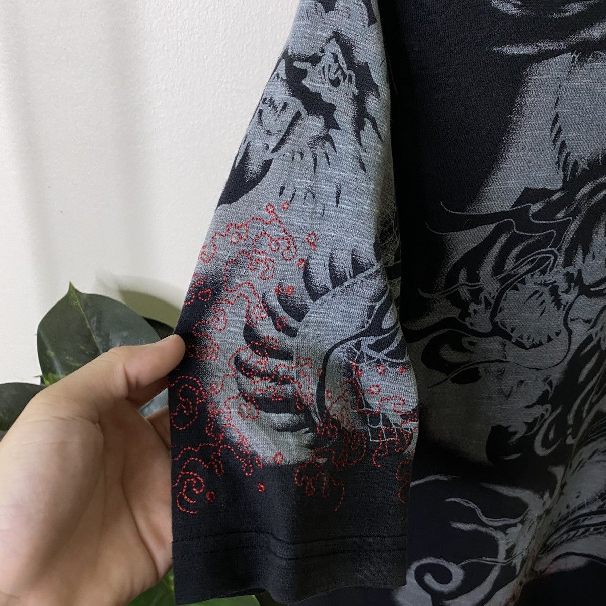 Japanese Brand Sukajan Japan Motive Ed Hardy Karakuri Tamashii Loopwheel T Size US S / EU 44-46 / 1 - 3 Thumbnail