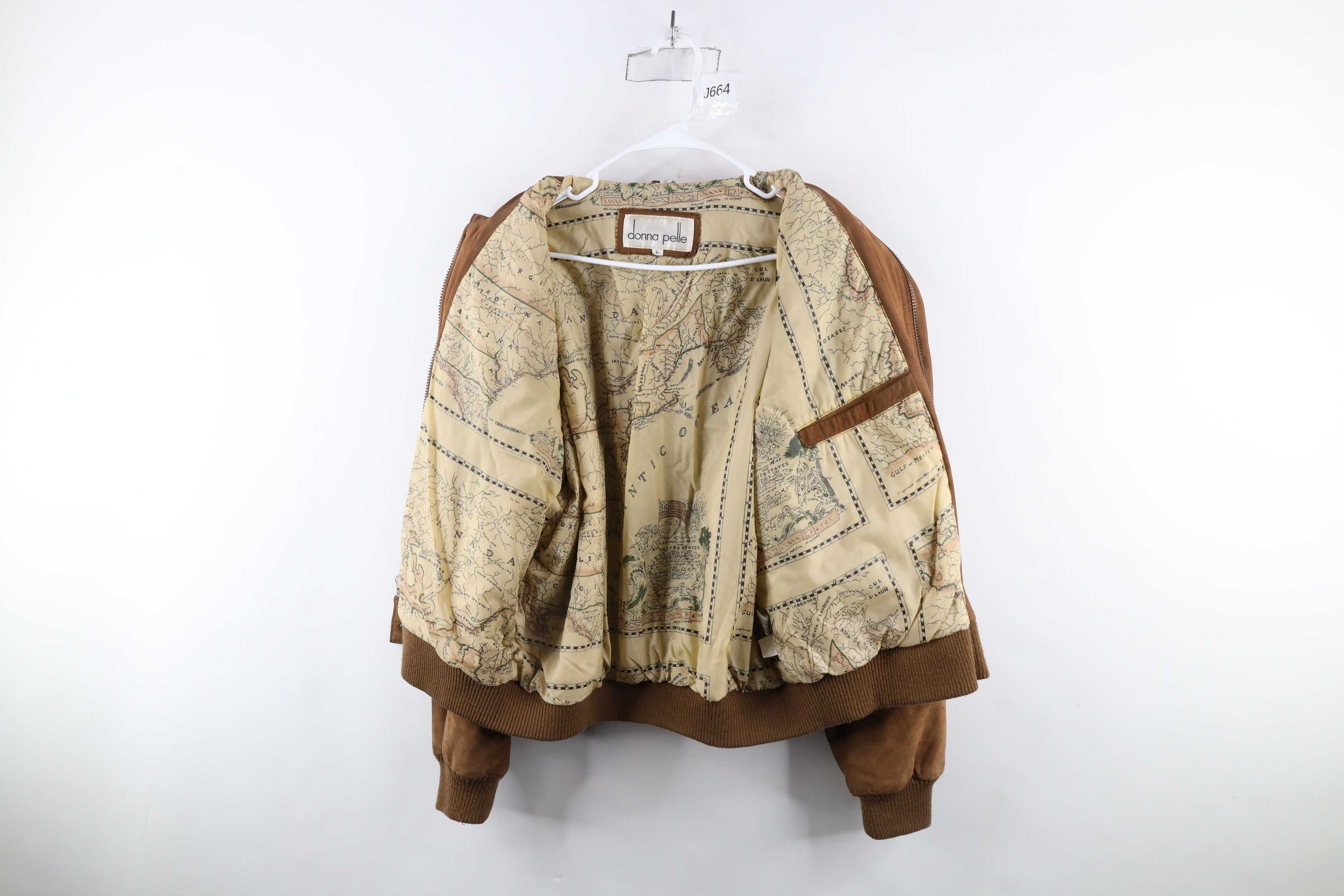 Vintage Vintage 90s Streetwear Suede Leather Flight Bomber Jacket Size US L / EU 52-54 / 3 - 11 Thumbnail