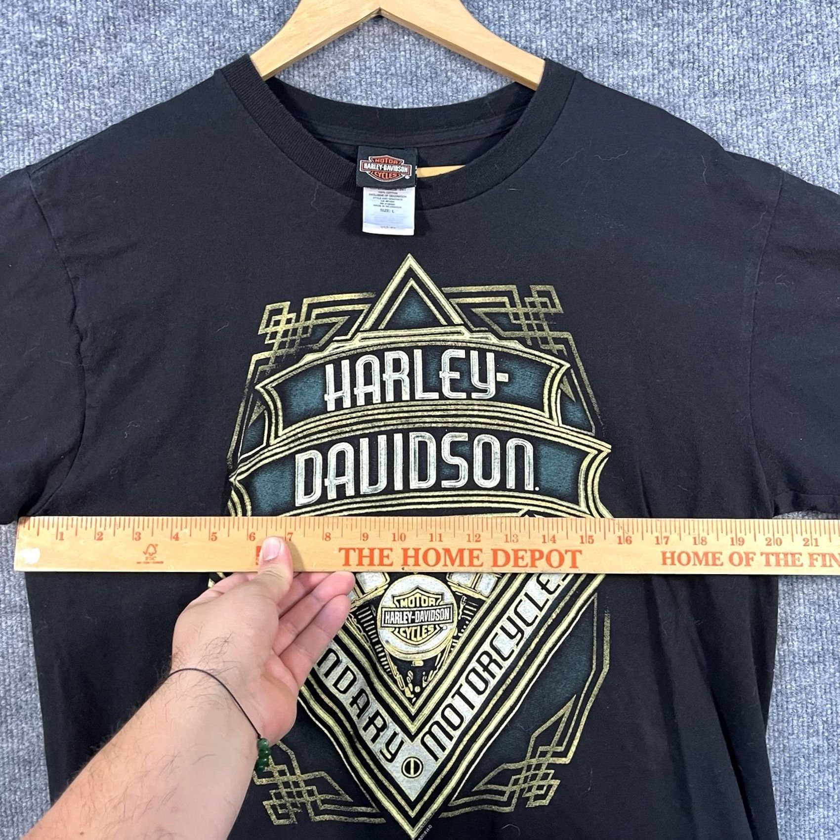 Harley Davidson VINTAGE Harley-Davidson Shirt Mens Large Black Graphic Print Crew Neck Short Sleeve Cotton Logo Biker Motorcycle VT Y2K Essex Jct Size US L / EU 52-54 / 3 - 6 Thumbnail