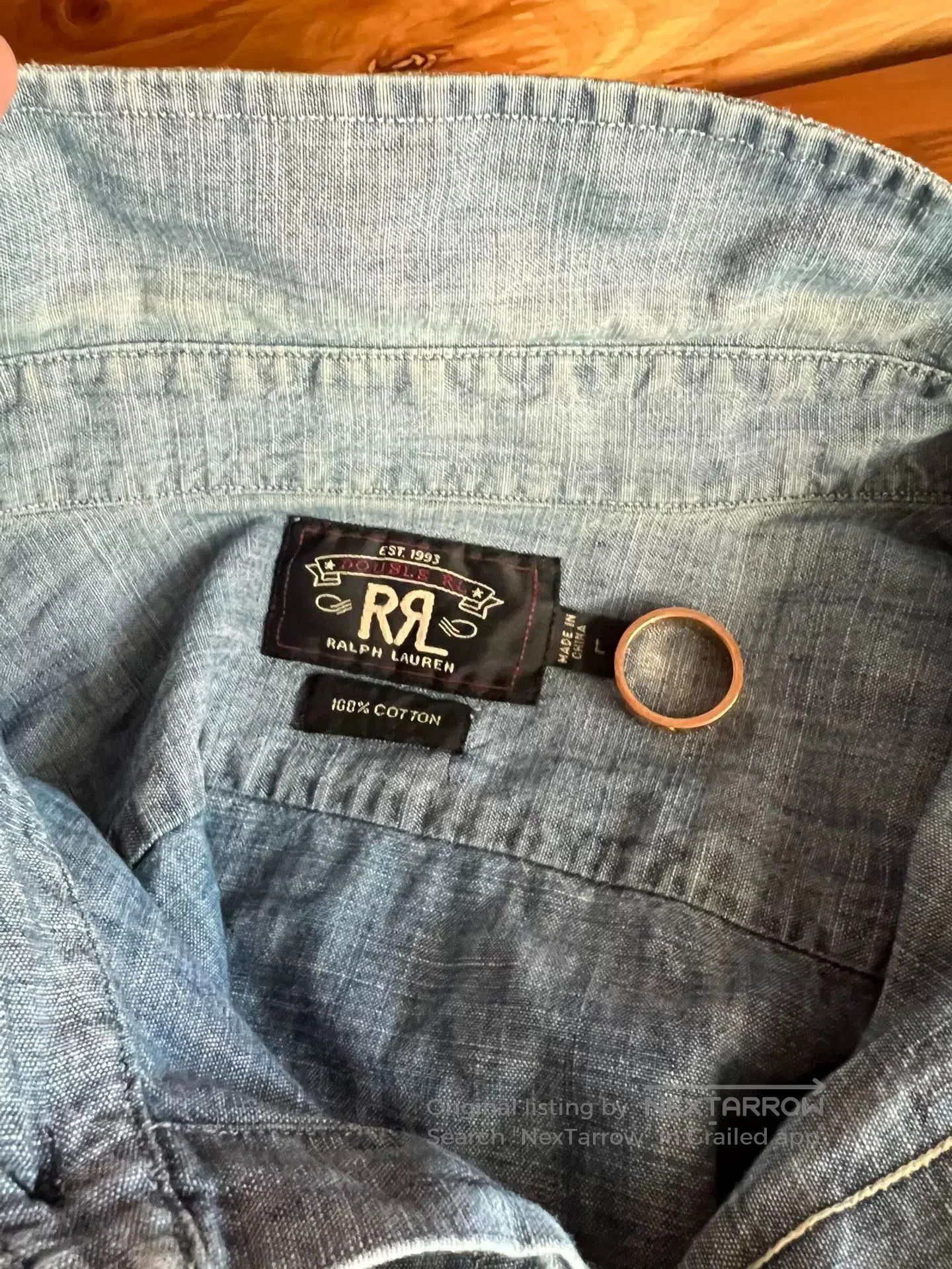 RRL Ralph Lauren RRL Double RL Vintage Military Denim Shirt. Size US L / EU 52-54 / 3 - 9 Thumbnail