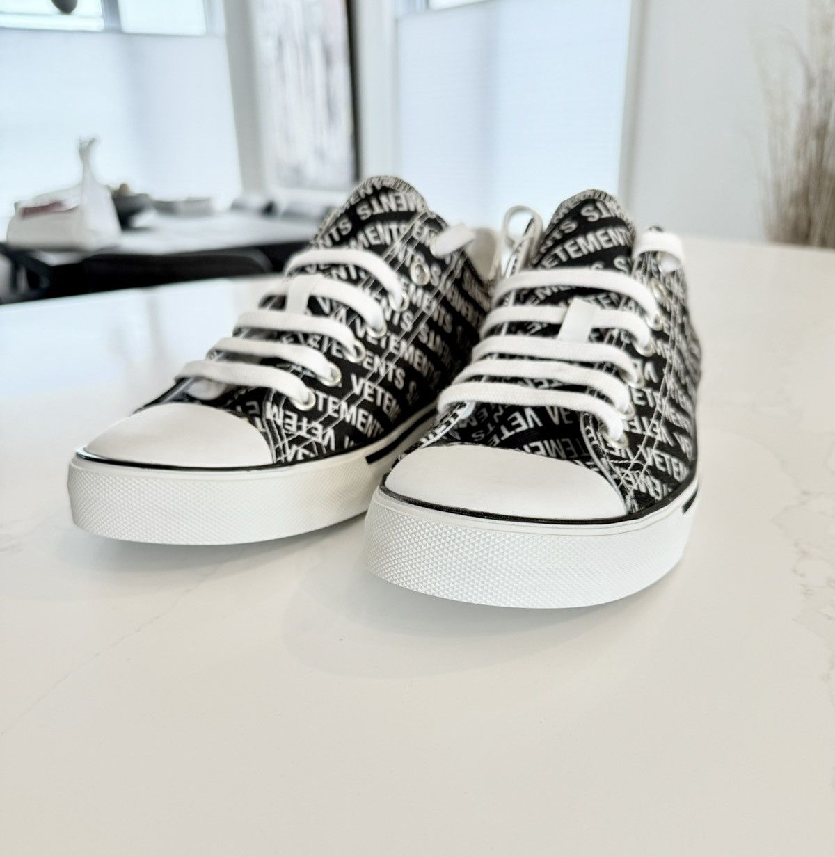 Vetements New FW18 Phase 2 Monogram CTN Low Top Canvas Sneakers 42 Size US 8.5 / EU 41-42 - 3 Thumbnail