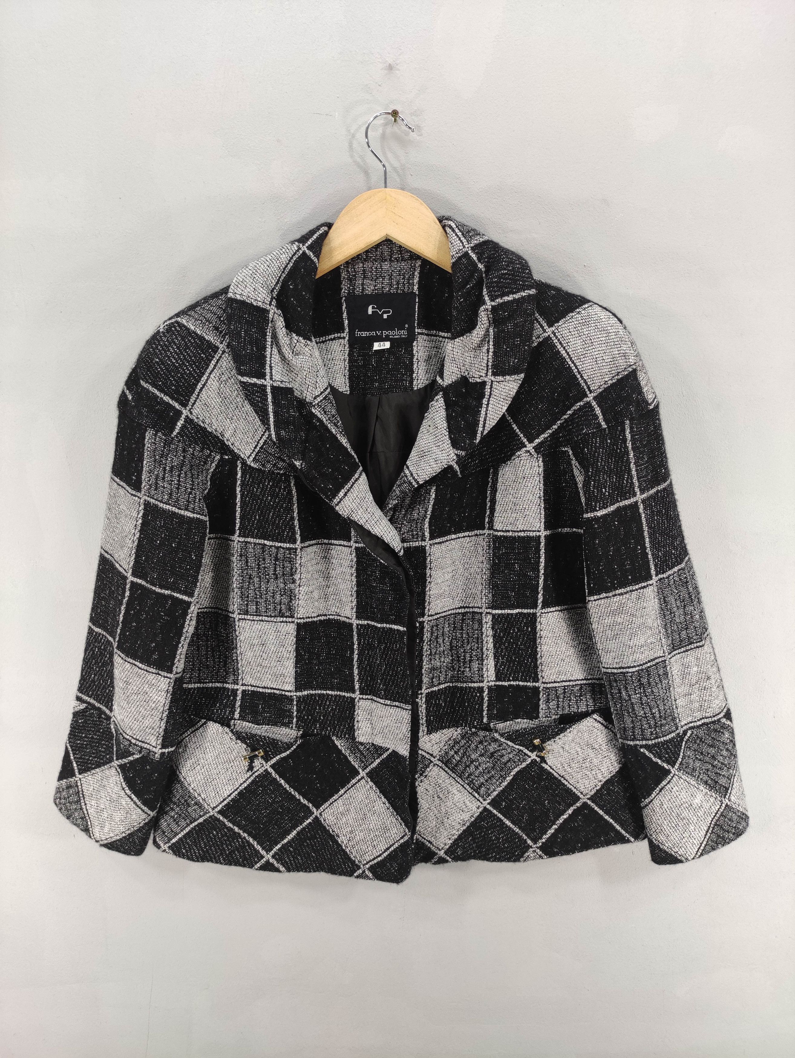Japanese Brand Vintage Franca V. paoloni Wool Coat Jacket Size M / US 6-8 / IT 42-44 - 1 Thumbnail