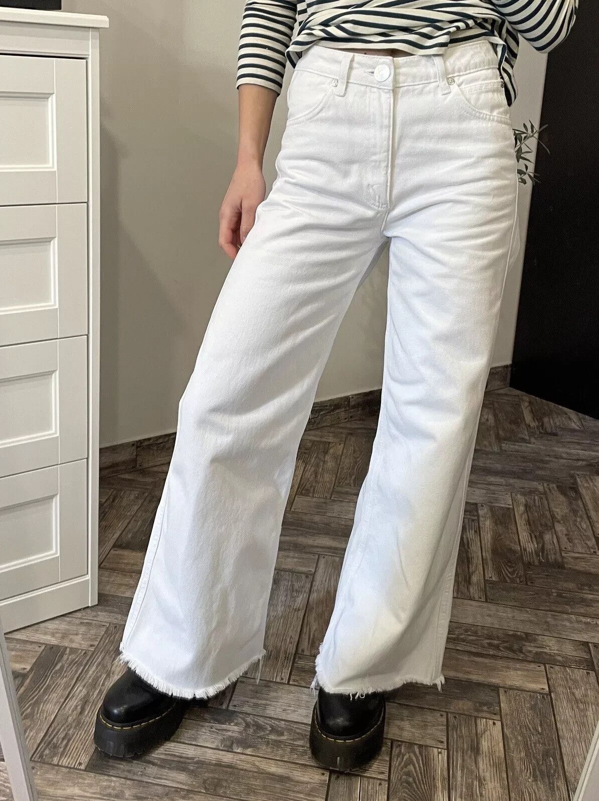 Sandro SANDRO Womens Jeans Pants Flared High Waist Wide Leg Size 36 Size 26" / US 2 / IT 38 - 7 Thumbnail