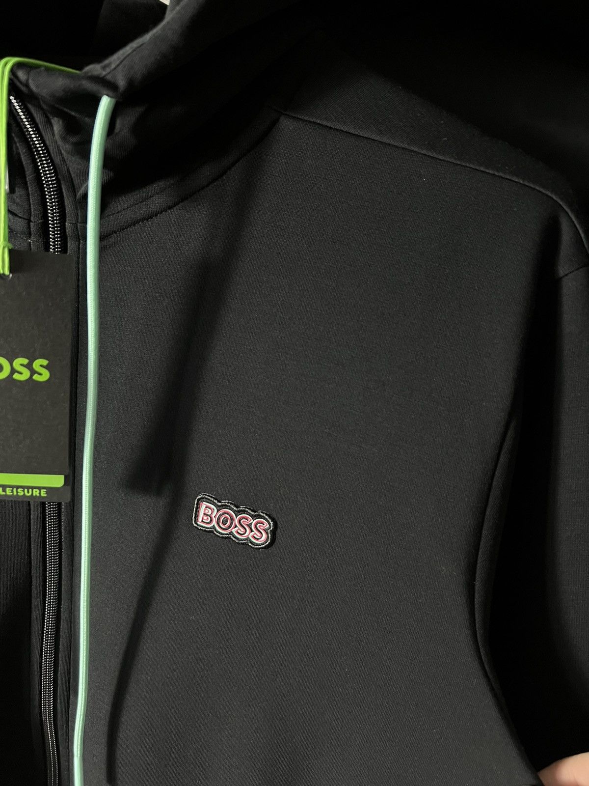 Hugo Boss 🔥 BOSS Cotton Blend Dark Athleisure Zip Hoodie — Size XL Size US XL / EU 56 / 4 - 12 Thumbnail
