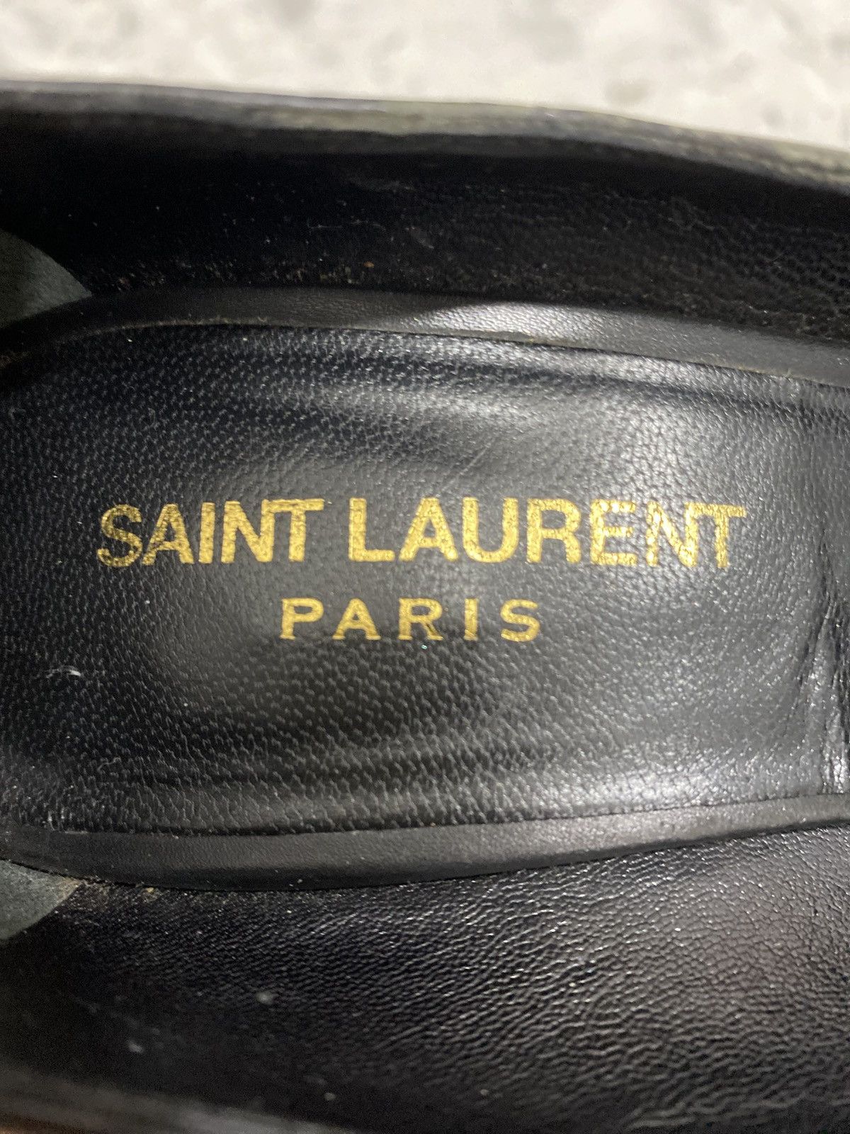 Saint Laurent Paris Saint Laurent Paris Escarpin Black Pyhton Straps Heels Size US 8 / IT 38 - 3 Thumbnail