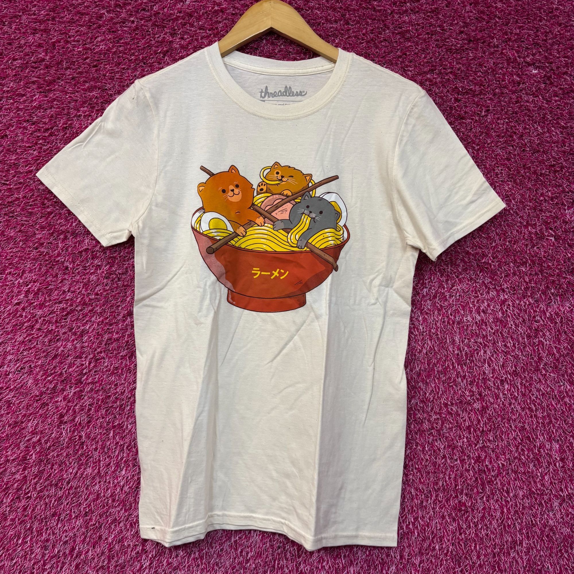 Threadless Threadless Ramen and Cats Kawaii Graphic Design T-shirt Smal Size US S / EU 44-46 / 1 - 1 Thumbnail